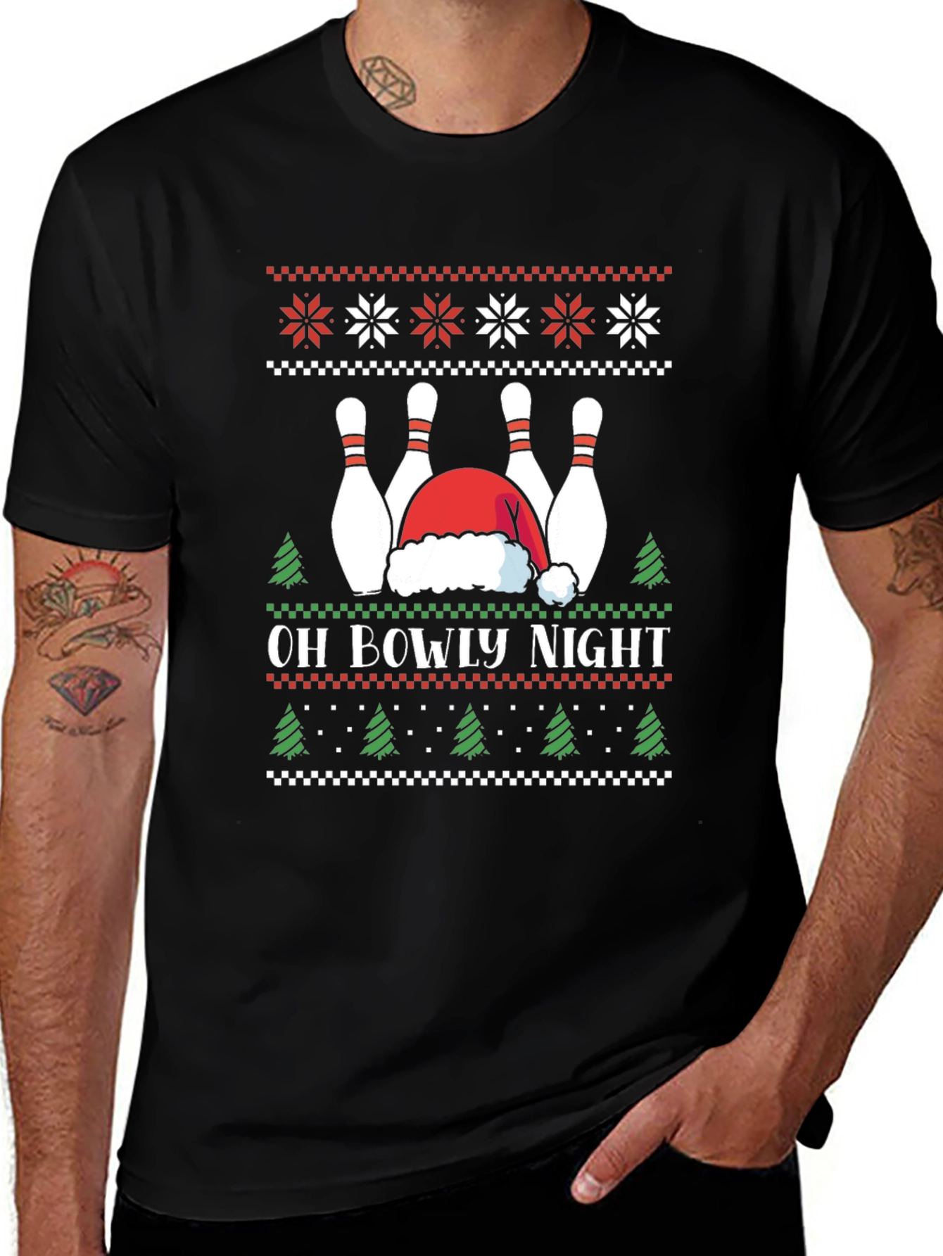 Oh Bowly Night Christmas T-Shirt