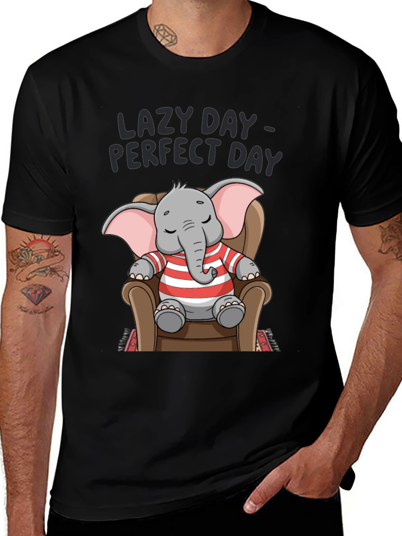 Variant 3 of Lazy Day Elephant T-Shirt