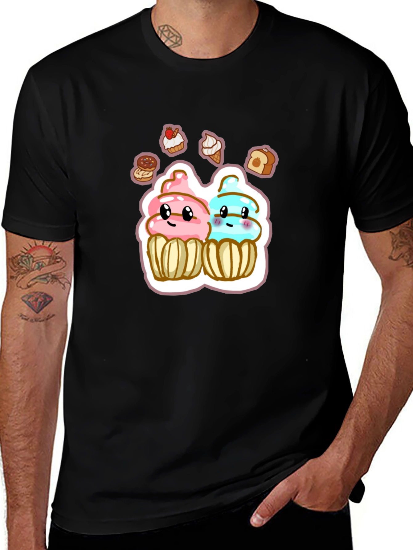 Variant 30 of Cute Cartoon Cupcake T-Shirt