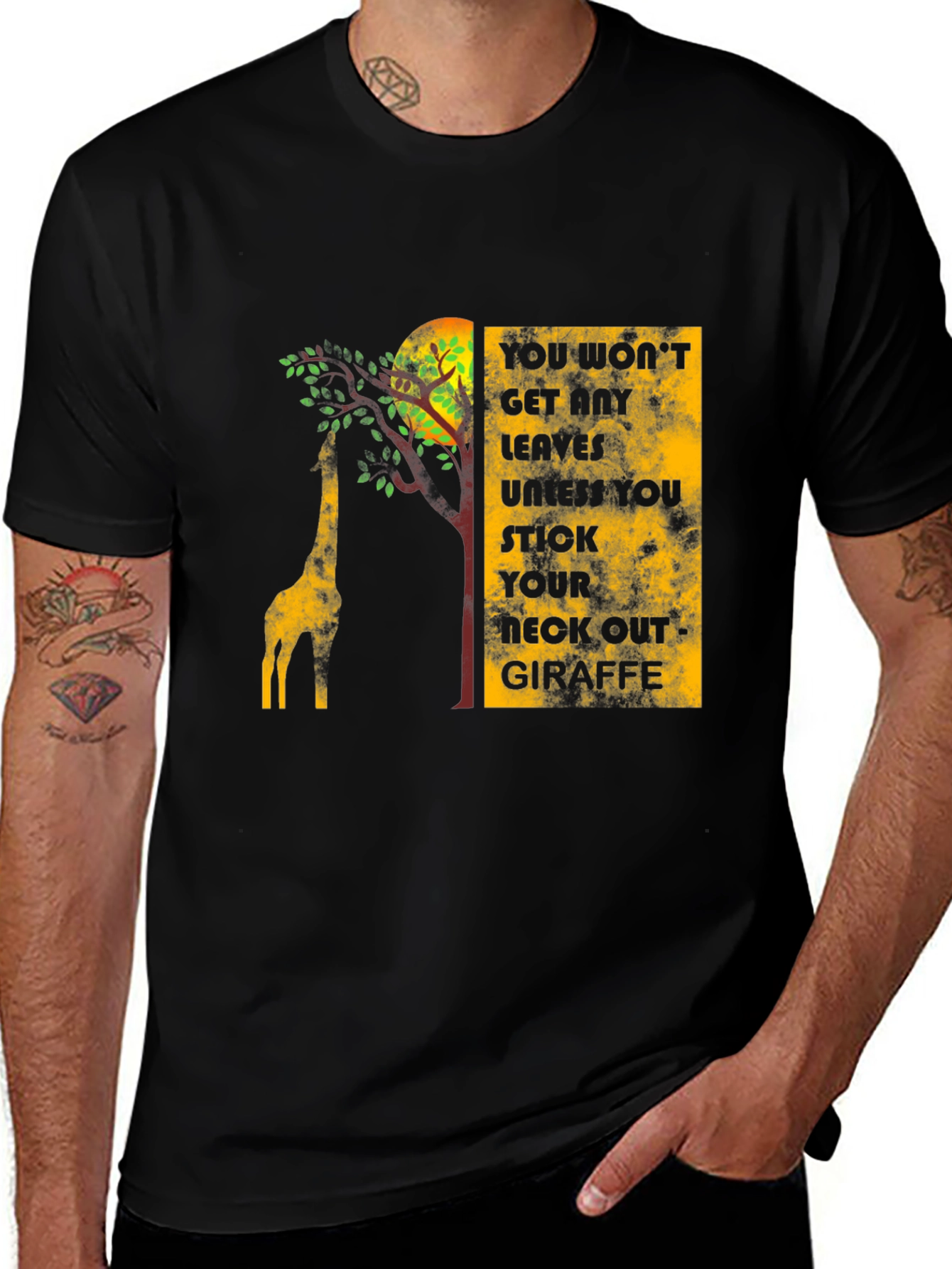 Variant 9 of Giraffe Graphic T-Shirt - Bold & Unique Design