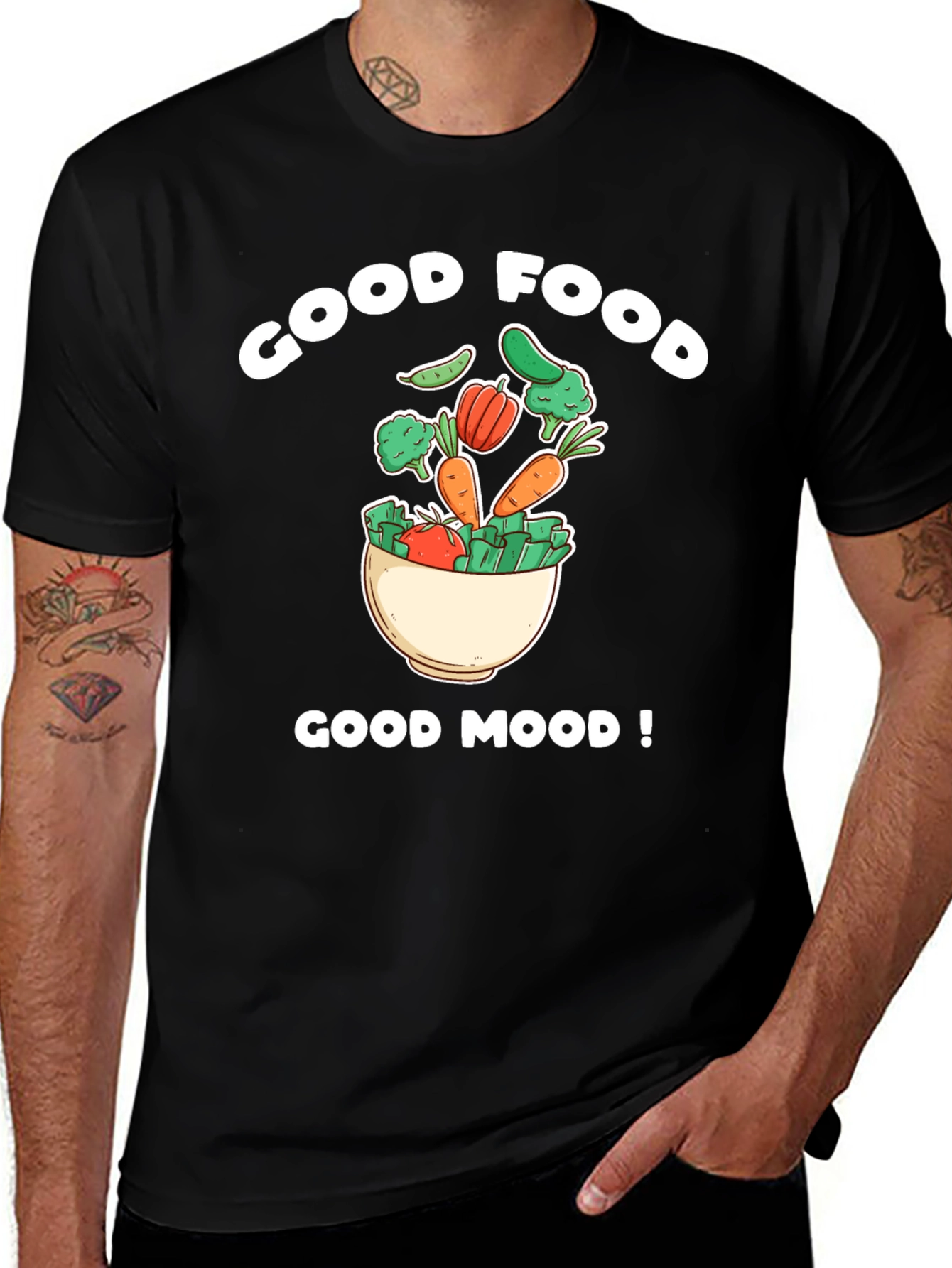 Variant 28 of Good Food Good Mood Graphic T-Shirt