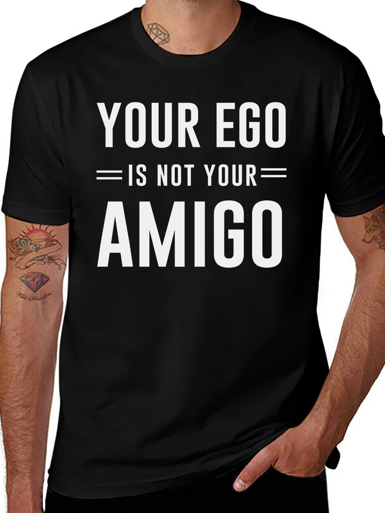 Variant 25 of Your Ego Is Not Your Amigo T-Shirt - Black