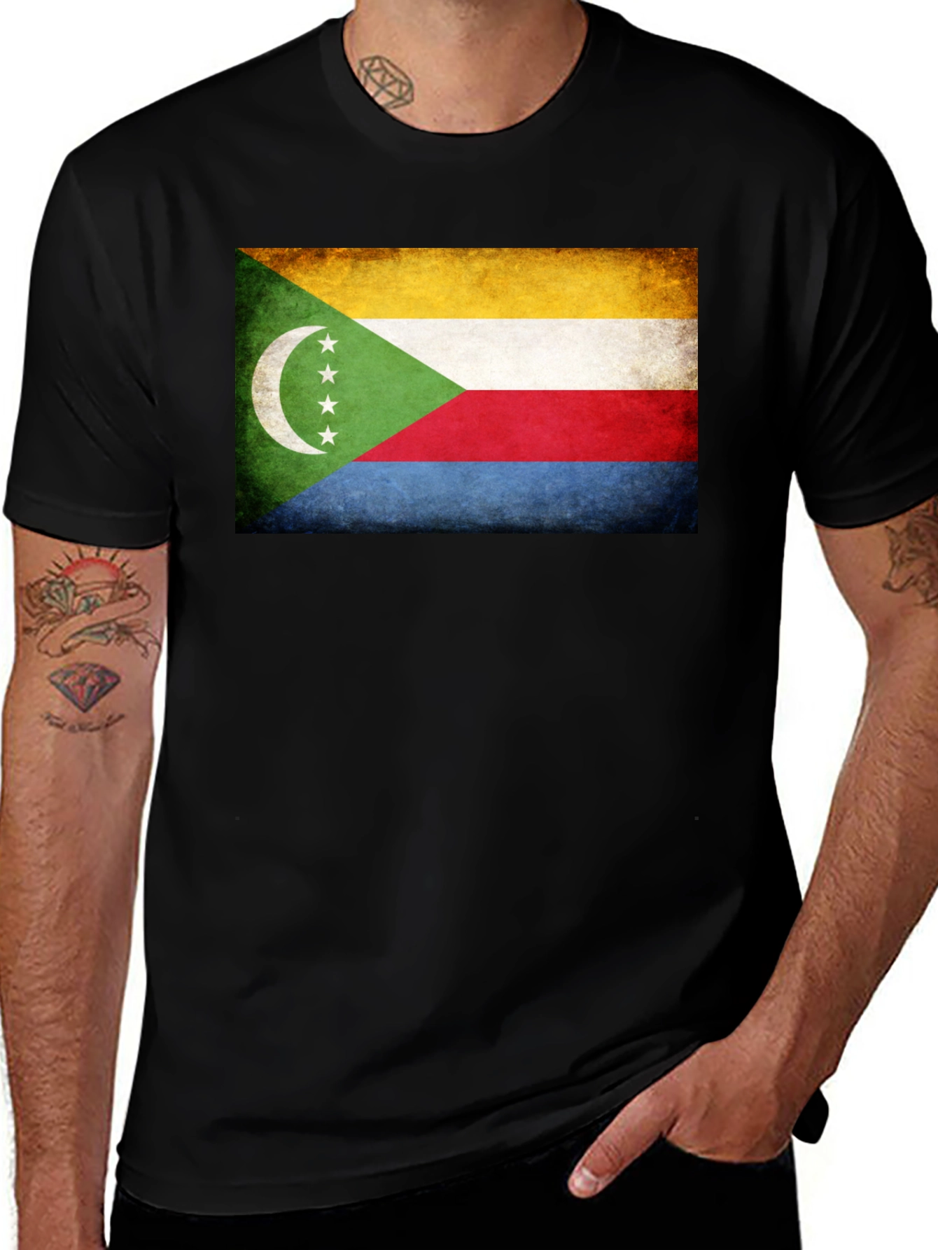 Comoros Flag Graphic T-Shirt
