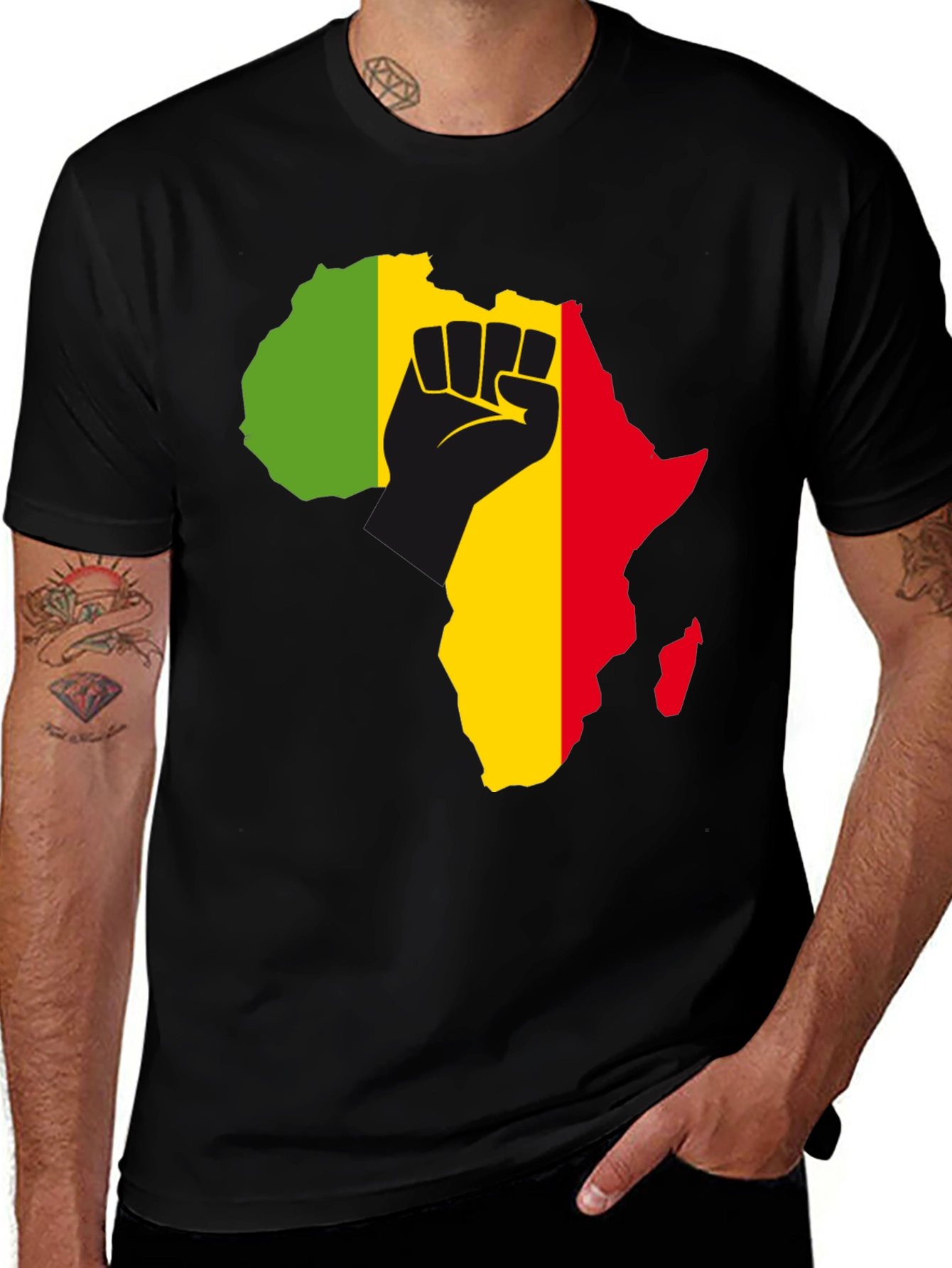 Africa Fist T-Shirt - Black Power Pride Tee