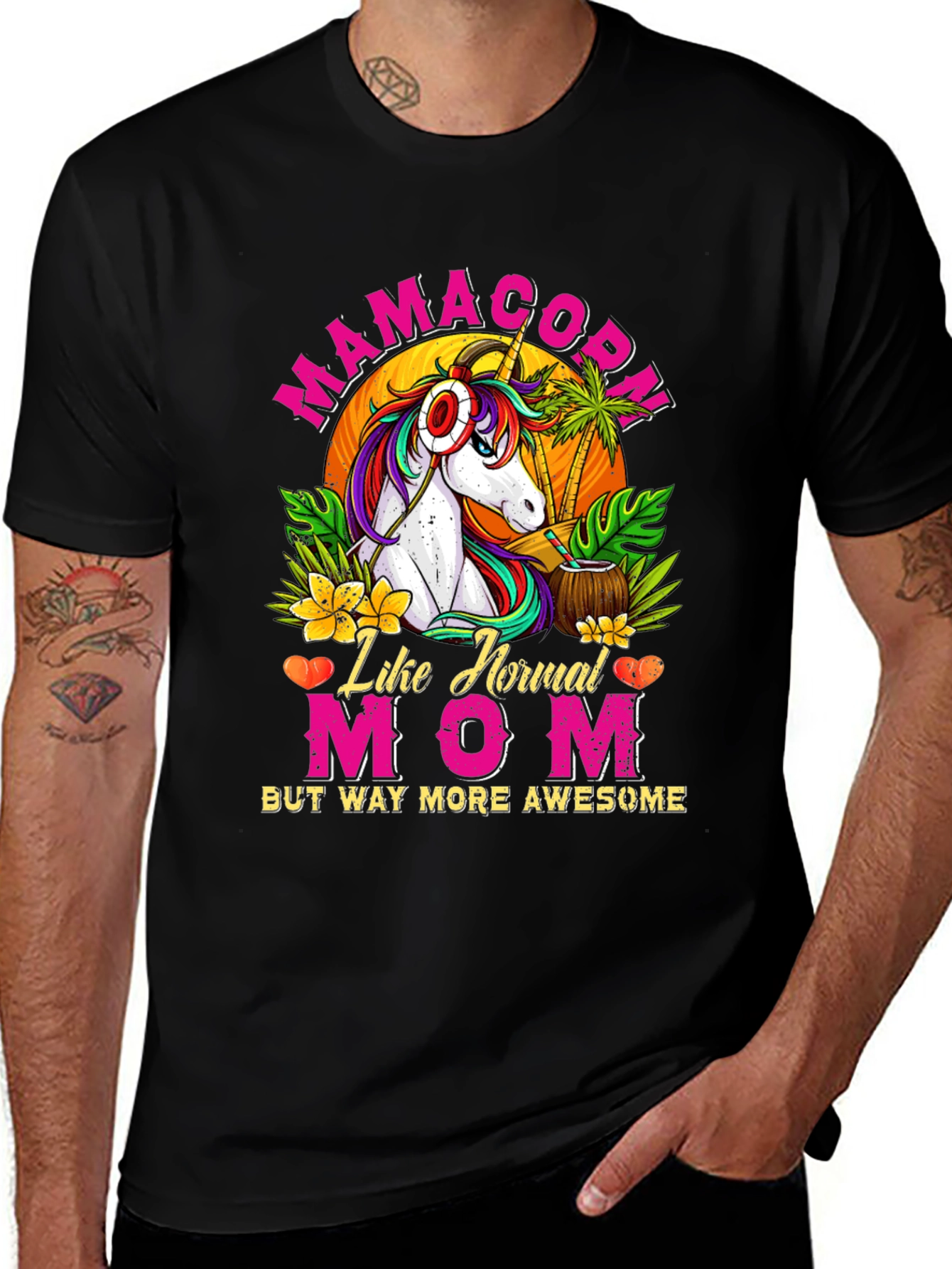 Mamacorn T-Shirt - Awesome Mom Unicorn Graphic Tee