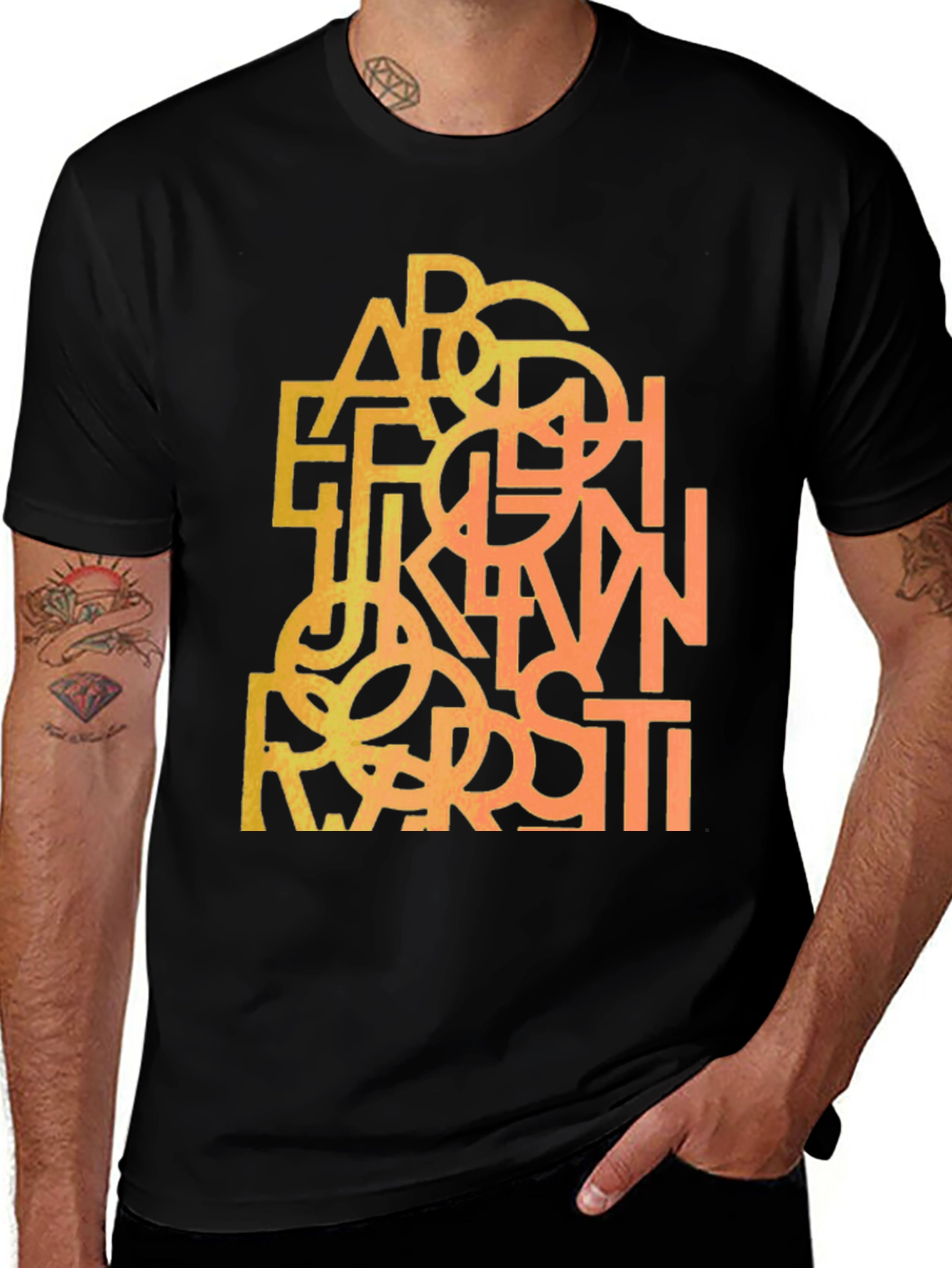 Variant 7 of Abstract Alphabet Men's Graphic Tee