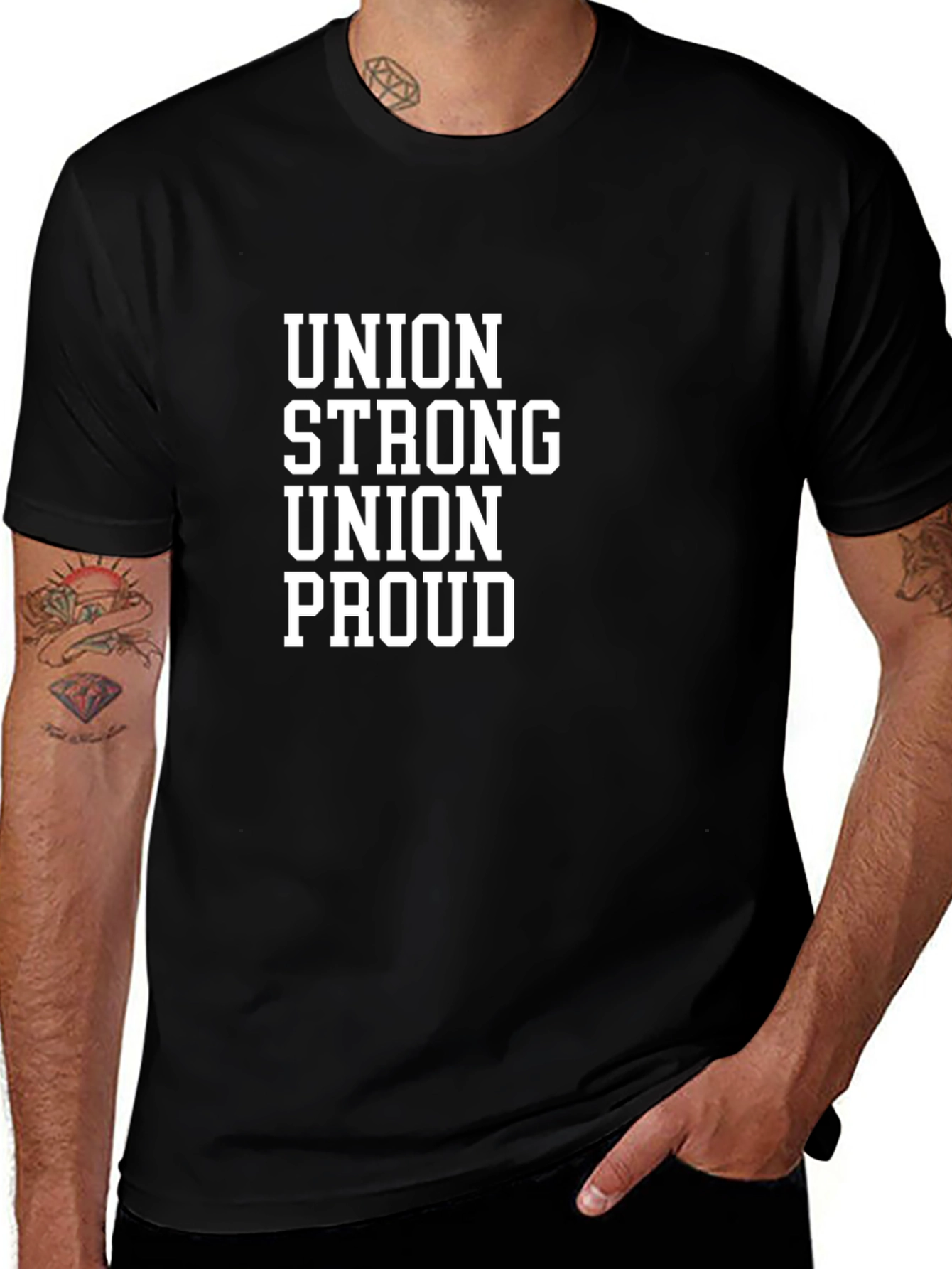 Union Strong Union Proud Black T-Shirt