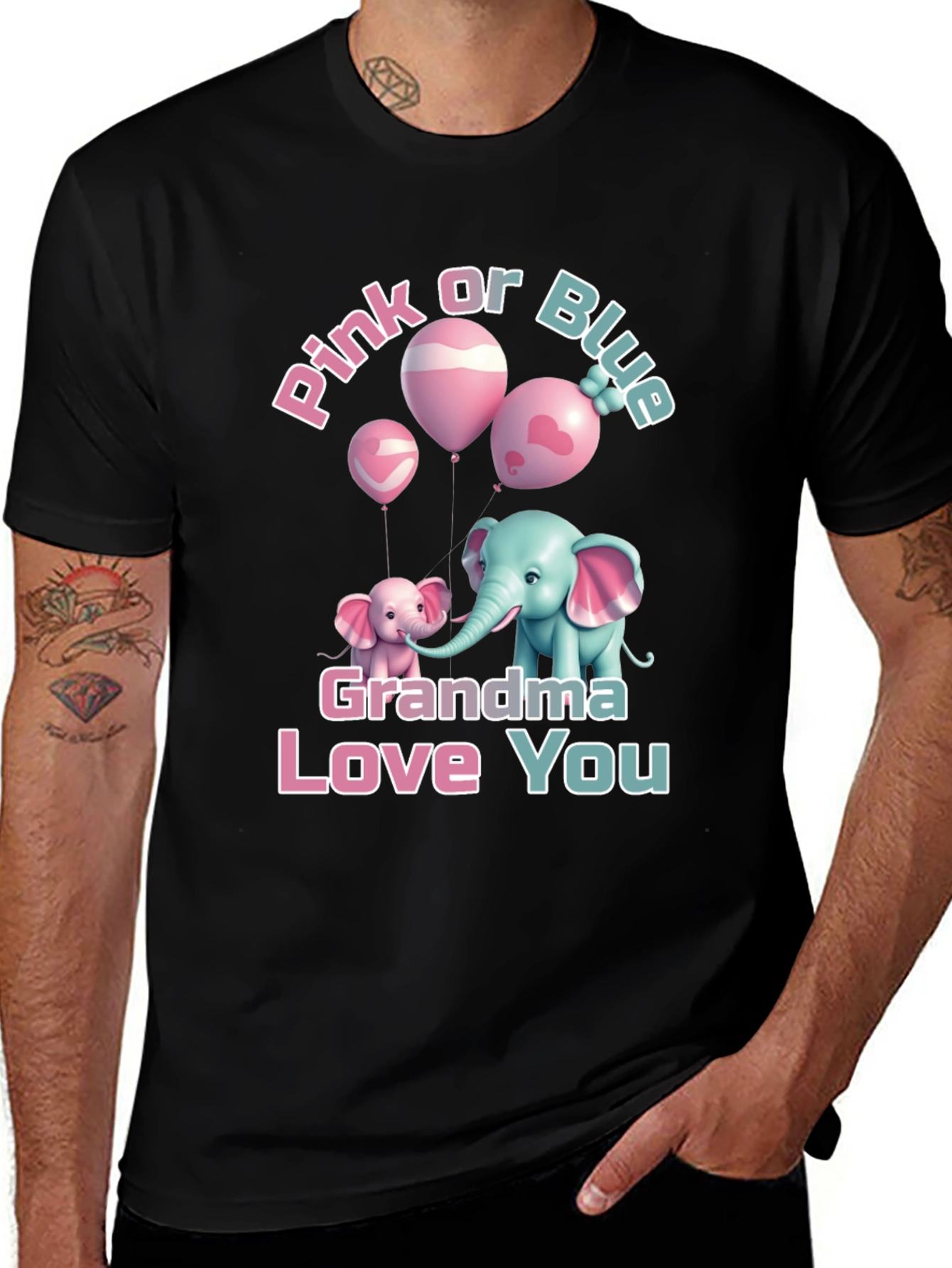 Pink or Blue Grandma Loves You Gender Reveal Shirt