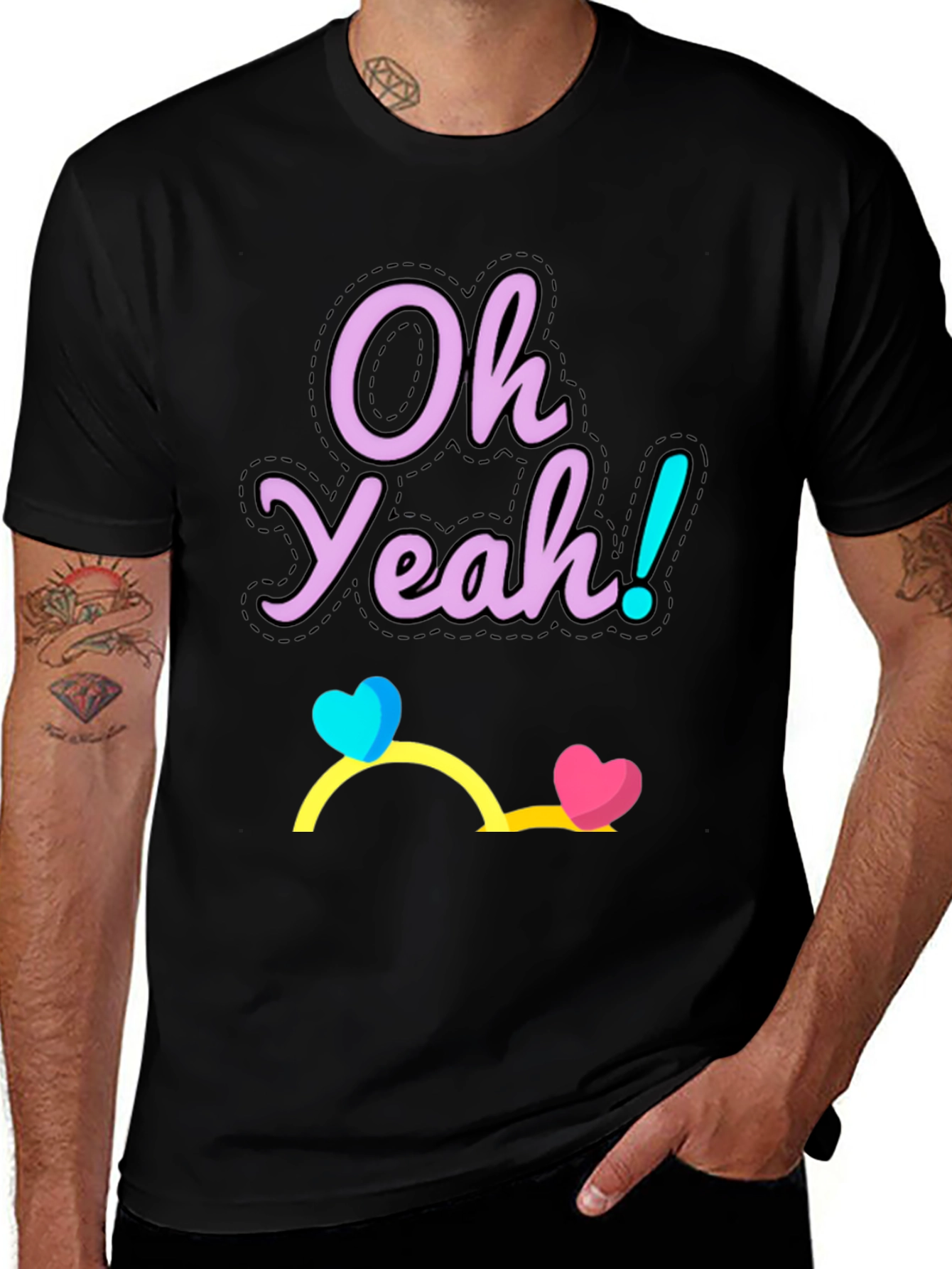 Variant 3 of Oh Yeah! Graphic Tee - Fun & Stylish Men's T-Shirt