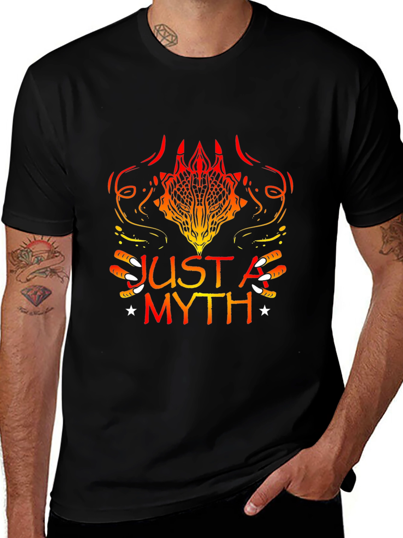 Variant 26 of Just A Myth Graphic Tee - Dragon Design