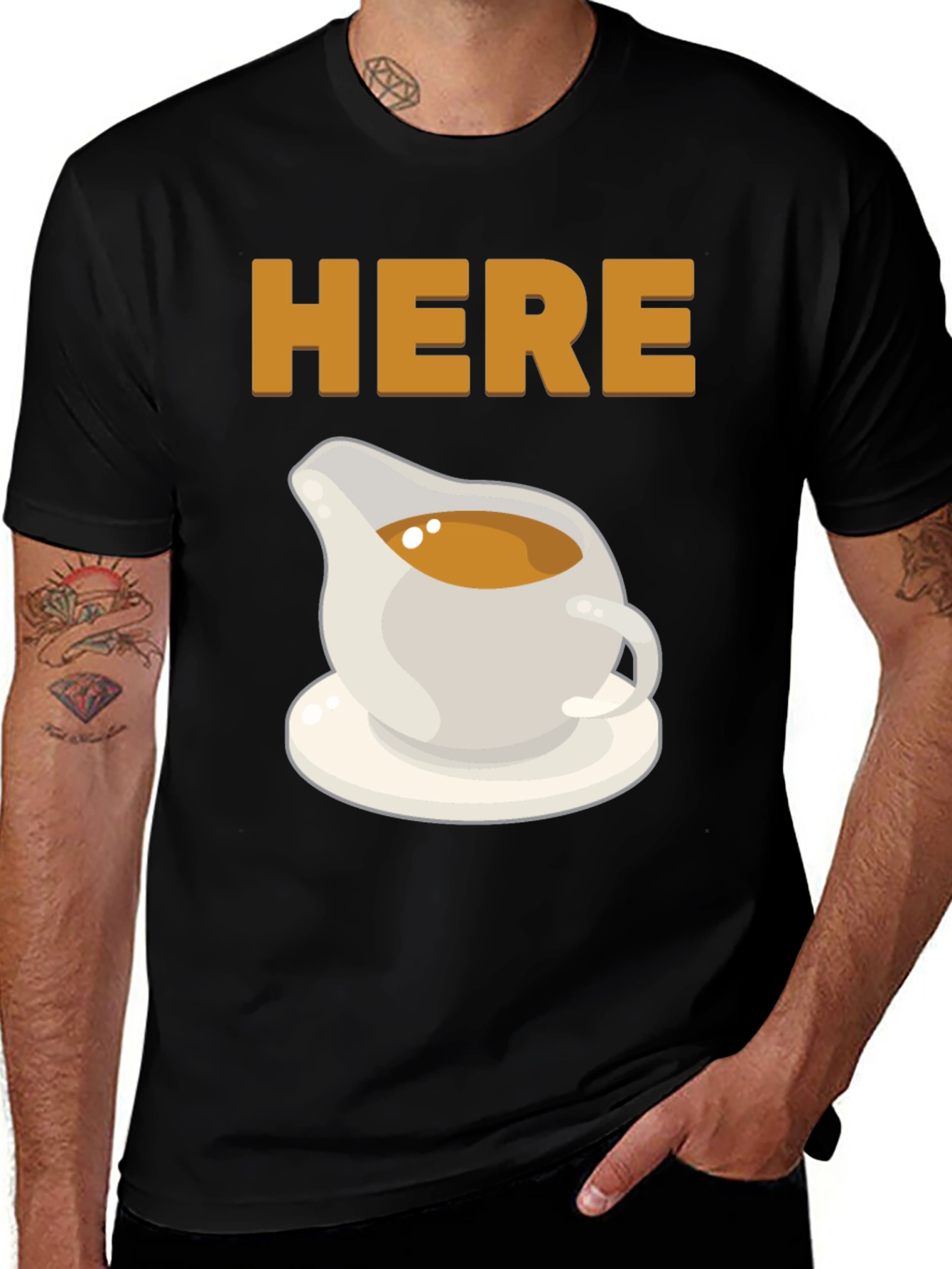 Variant 24 of Here for the Gravy T-Shirt, Thanksgiving Tee