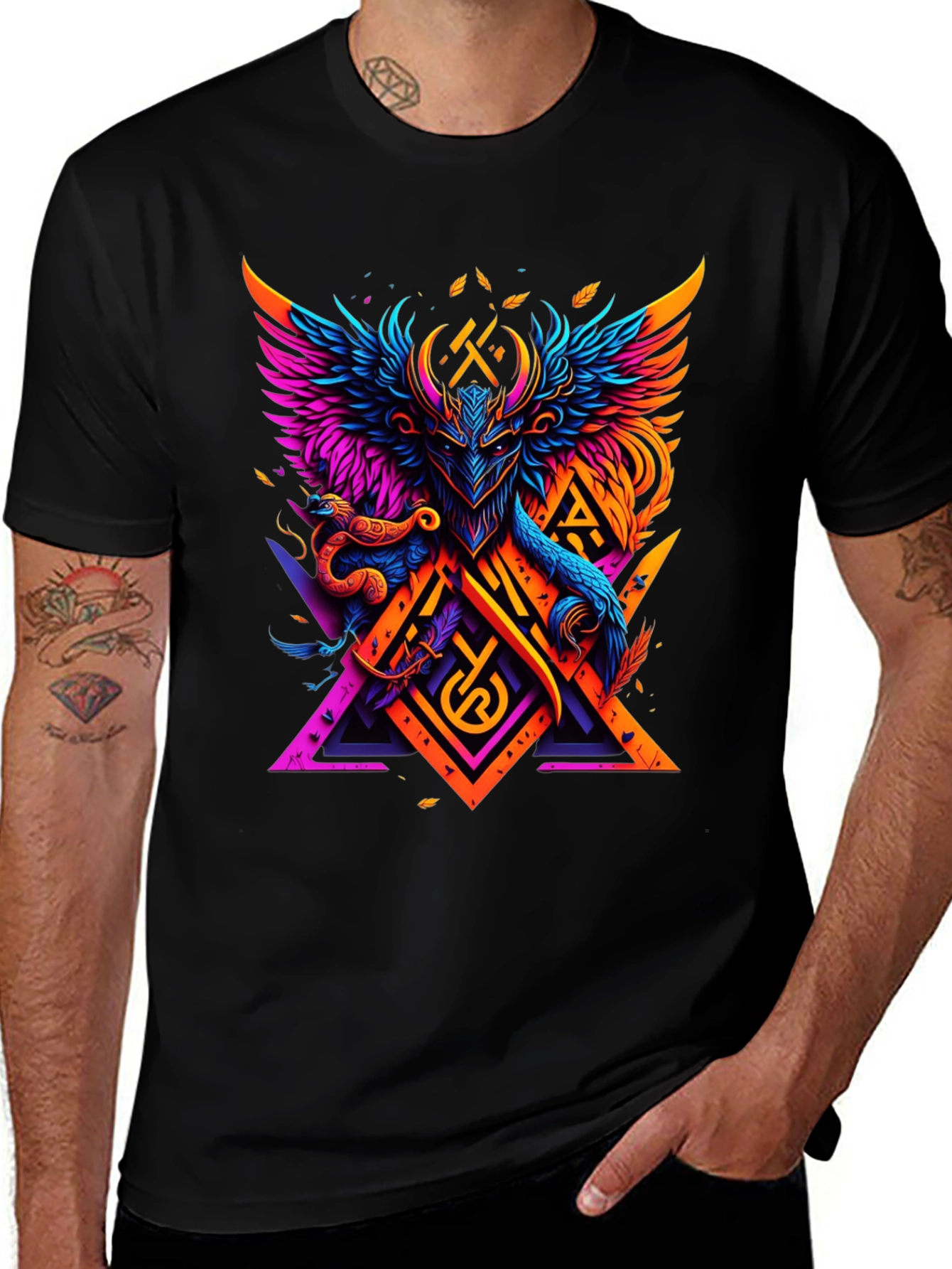 Variant 29 of Viking Myth Colorful Graphic Tee - Men's
