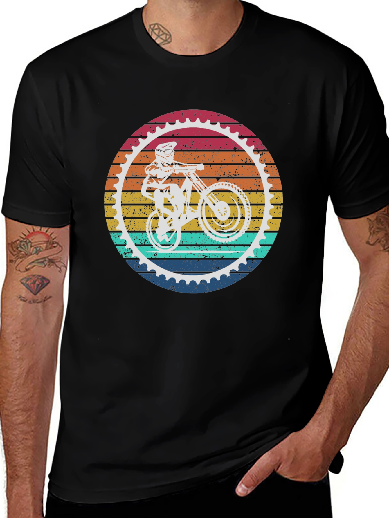 Variant 28 of Mountain Biker Retro Graphic Tee
