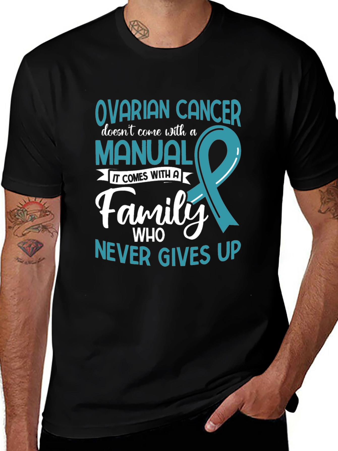 Ovarian Cancer Awareness T-Shirt - Family Support Tee