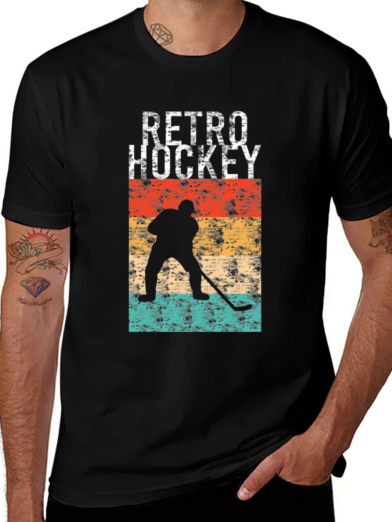 Variant 12 of Retro Hockey Graphic T-Shirt
