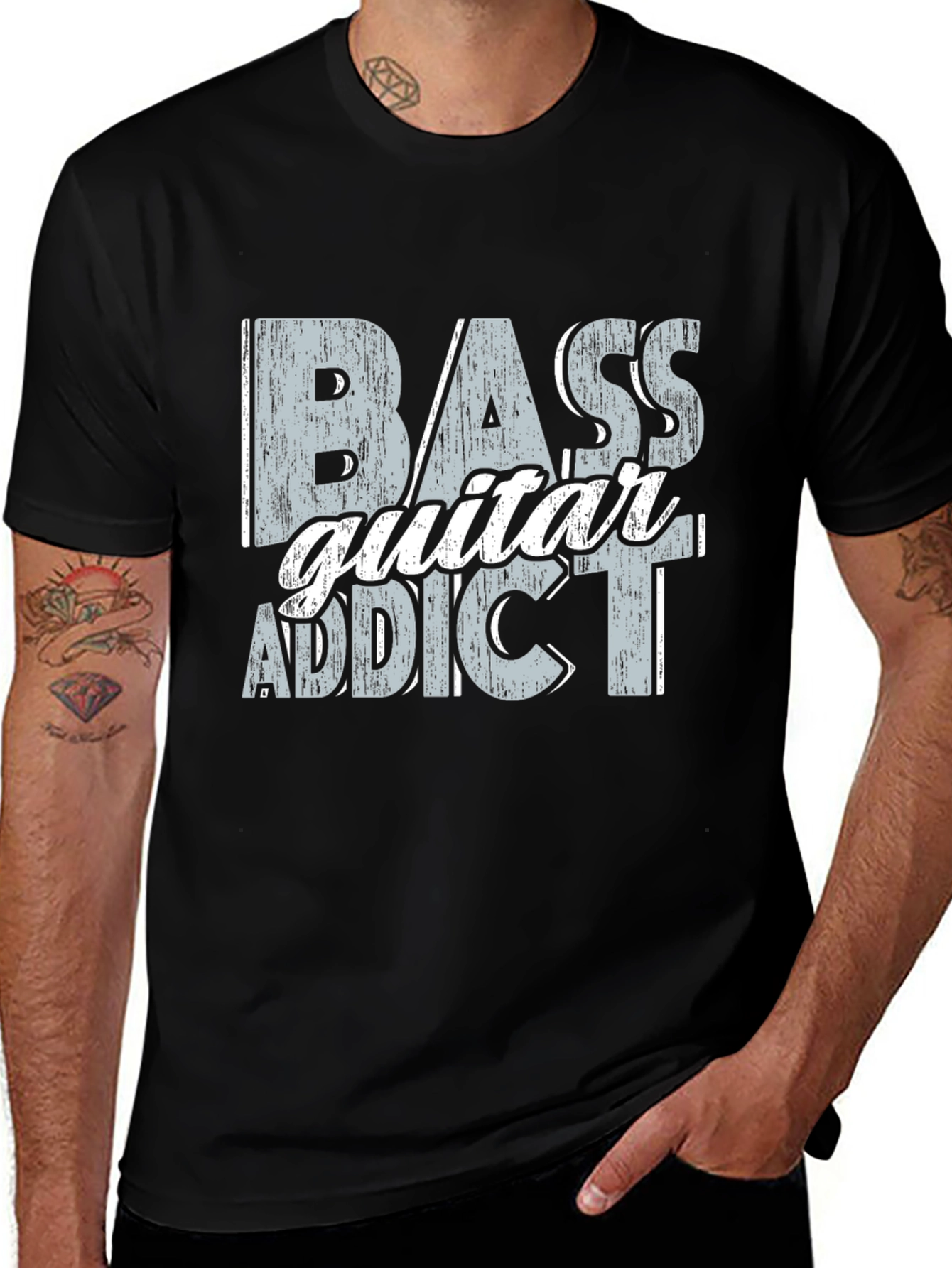 Bass Guitar Addict T-Shirt - Music Lover Tee