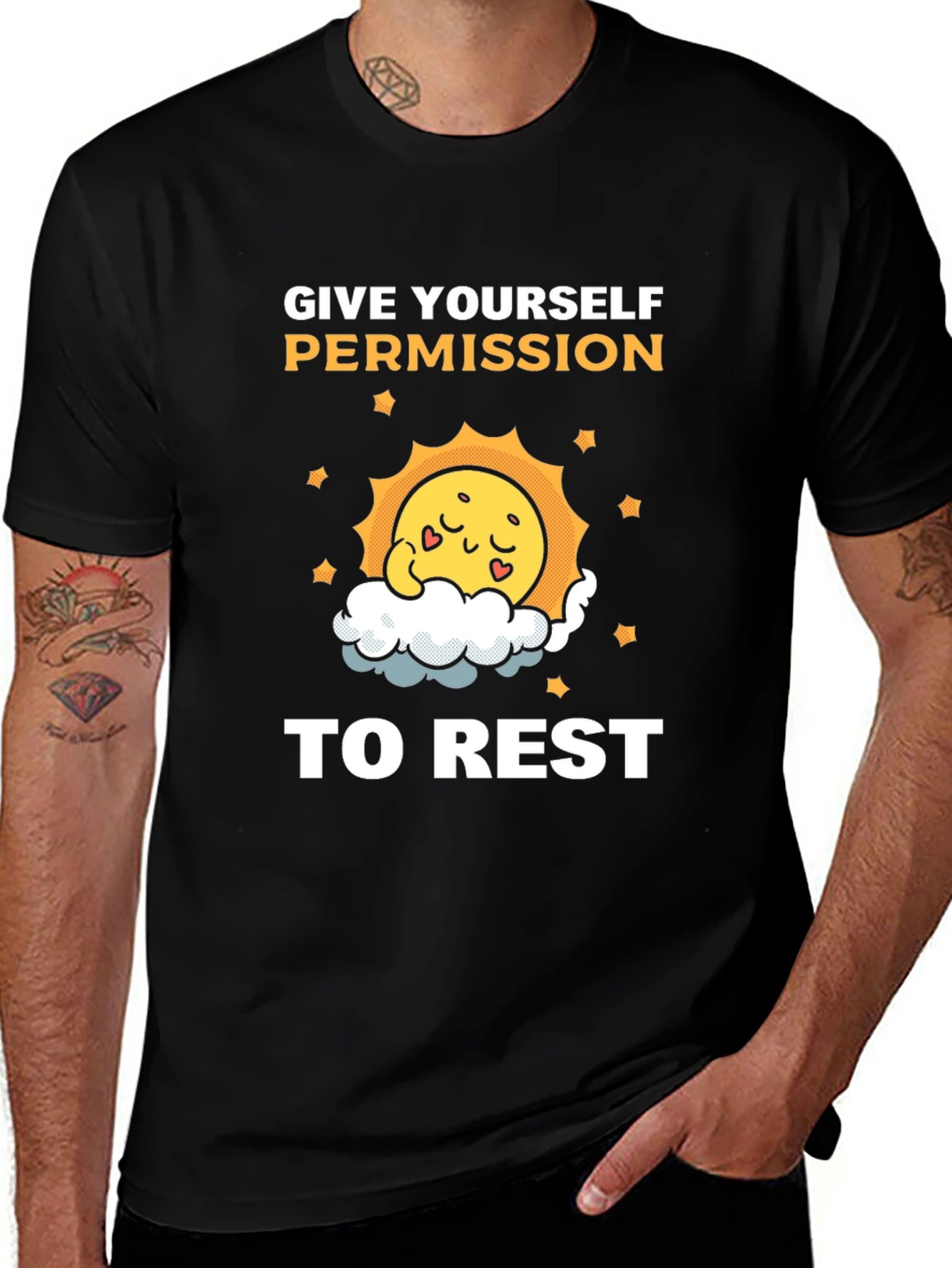 Variant 7 of Give Yourself Permission to Rest Graphic T-Shirt