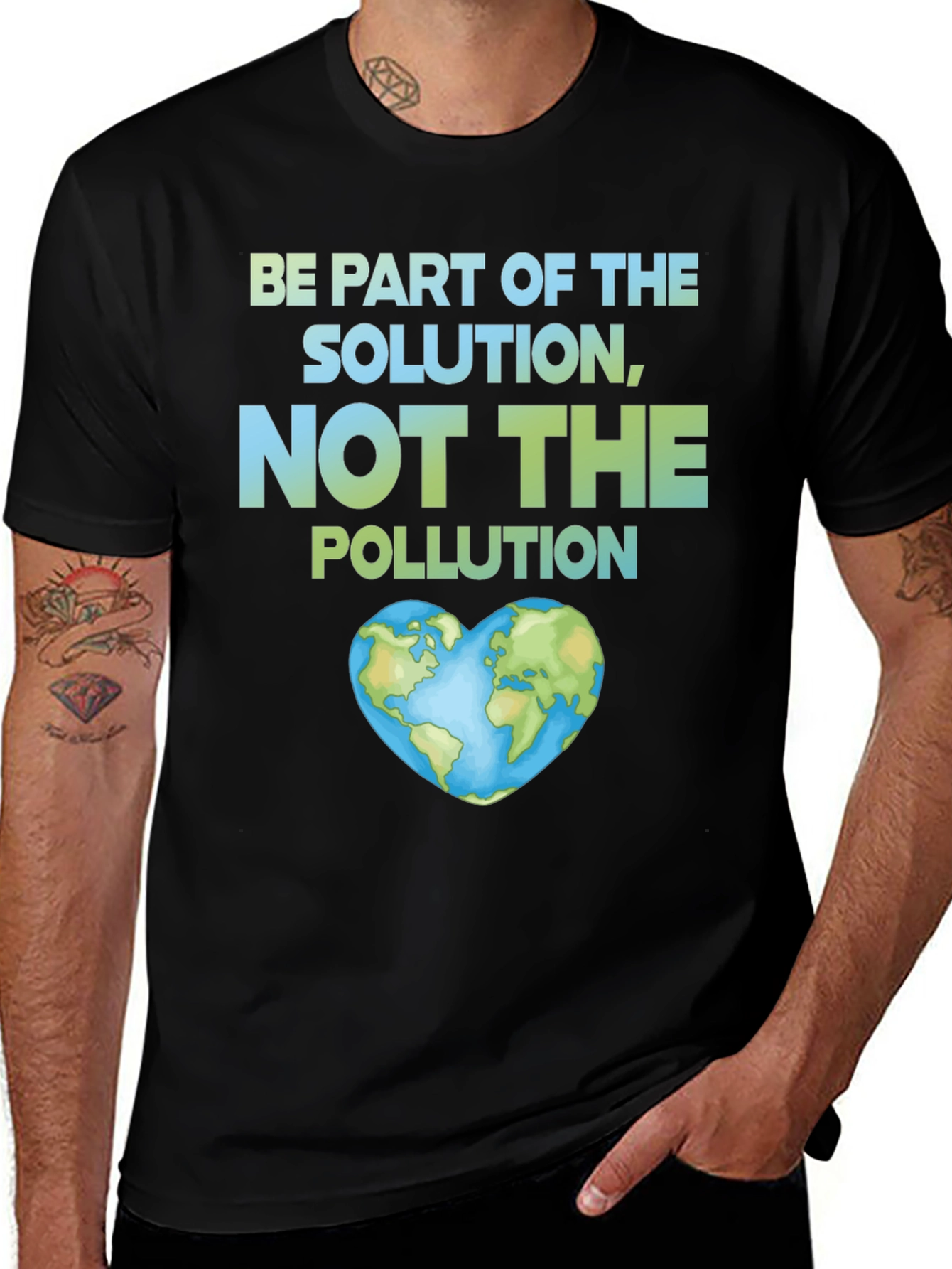 Variant 2 of Eco-Friendly 'Be Part of the Solution' T-Shirt