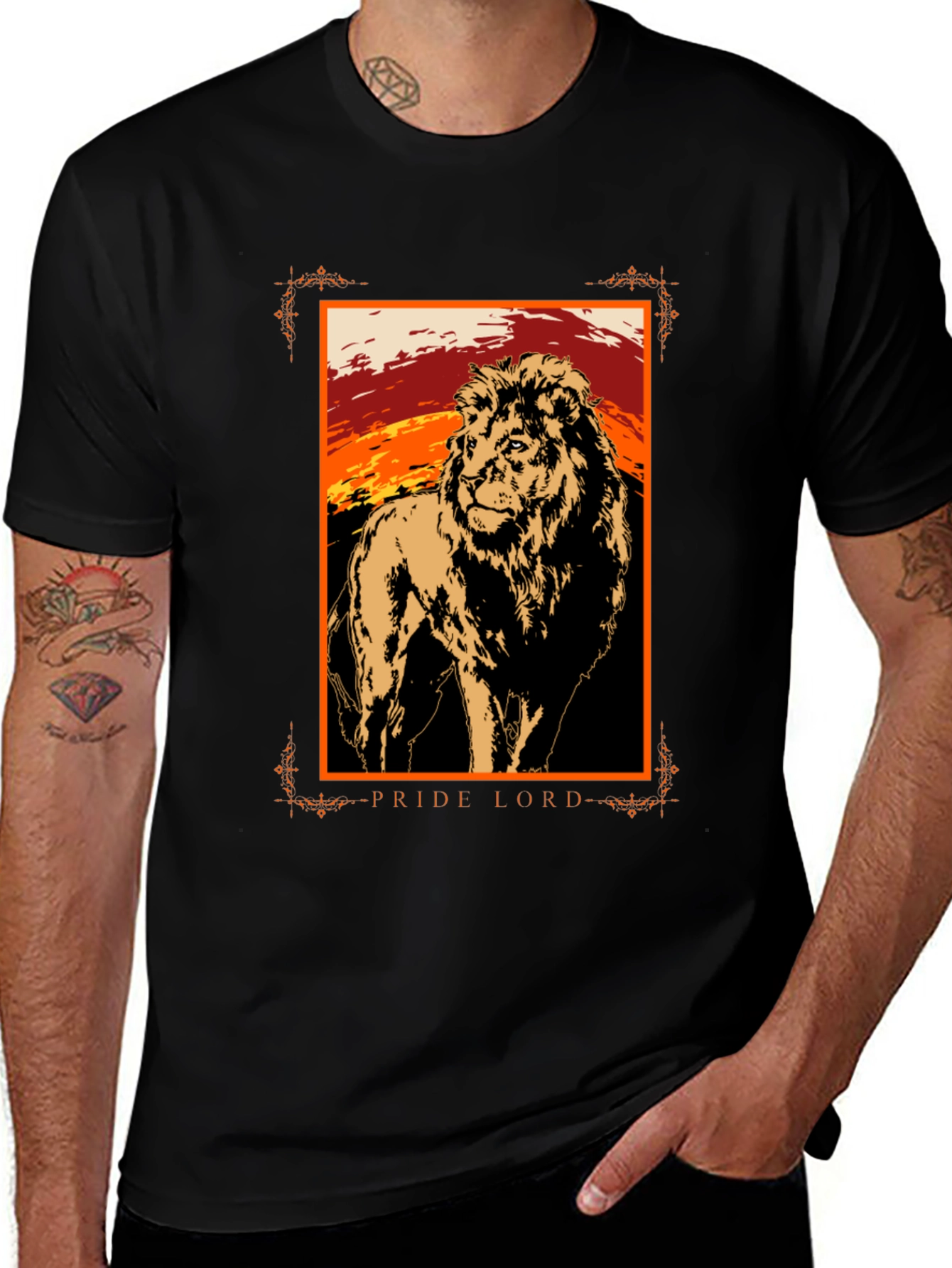 Variant 23 of Pride Lord Lion Graphic Tee - Bold Statement T-Shirt