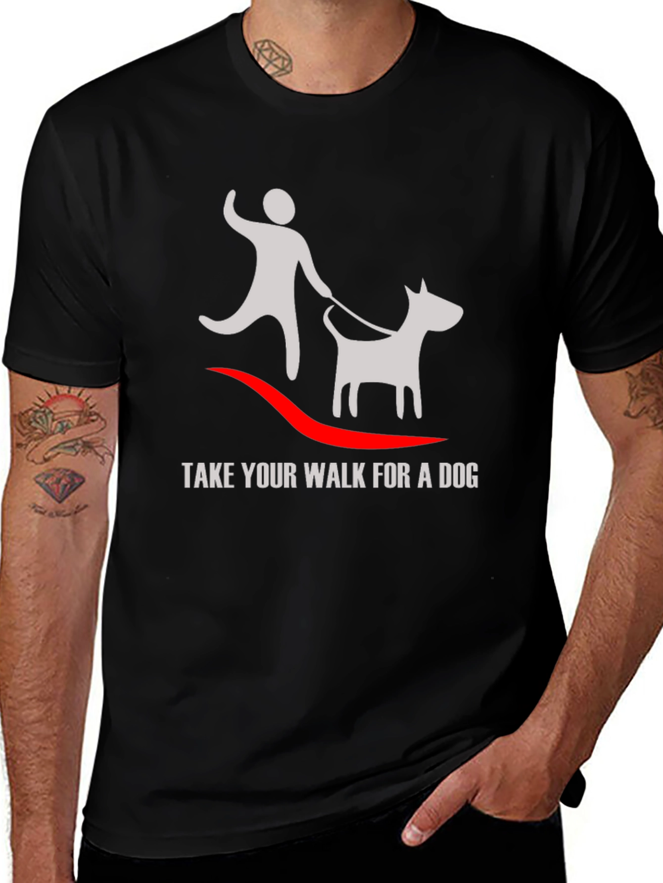 Variant 14 of Dog Walker T-Shirt: Take Your Walk for a Dog Tee
