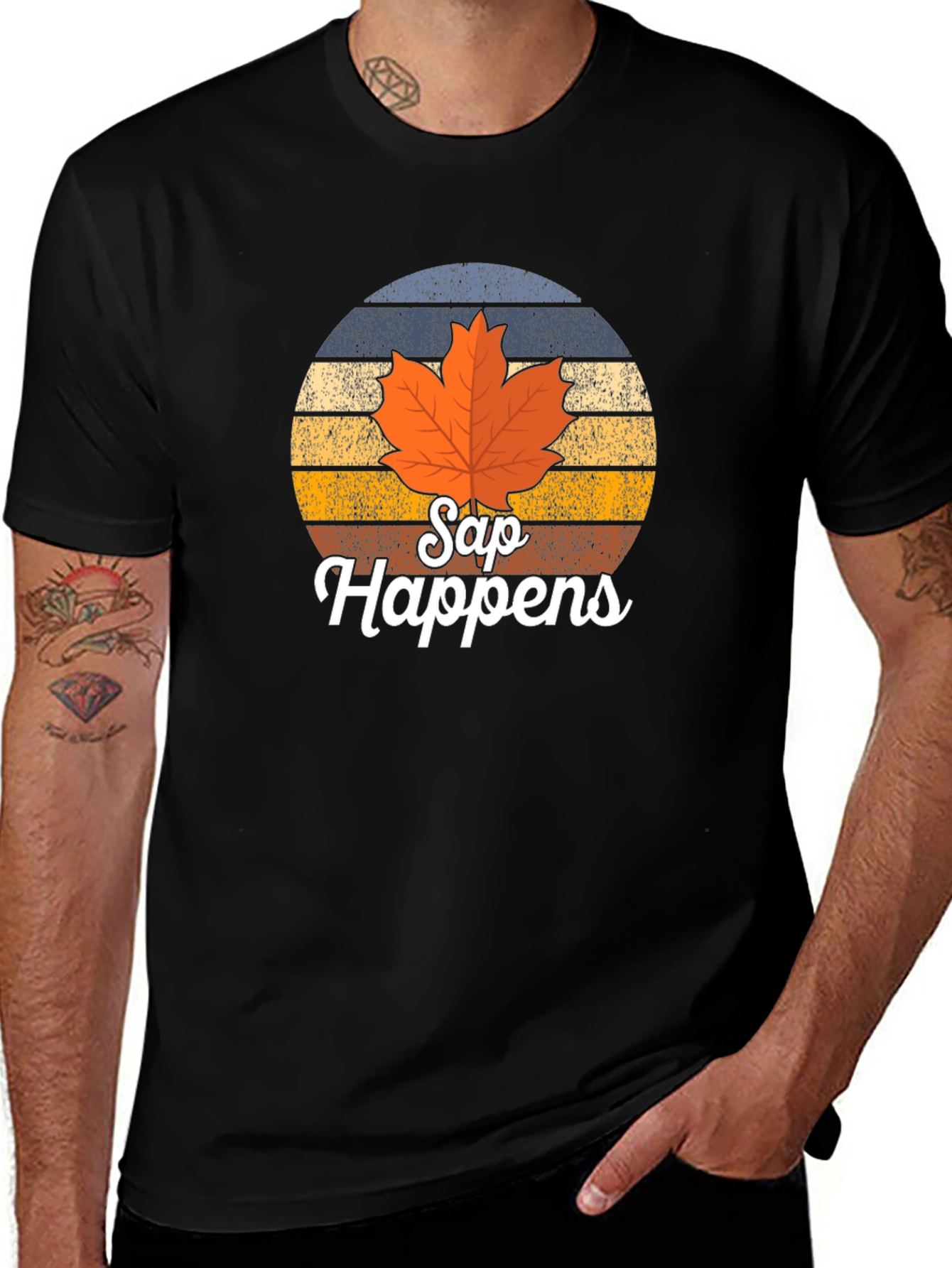 Variant 21 of Sap Happens Maple Leaf Graphic T-Shirt