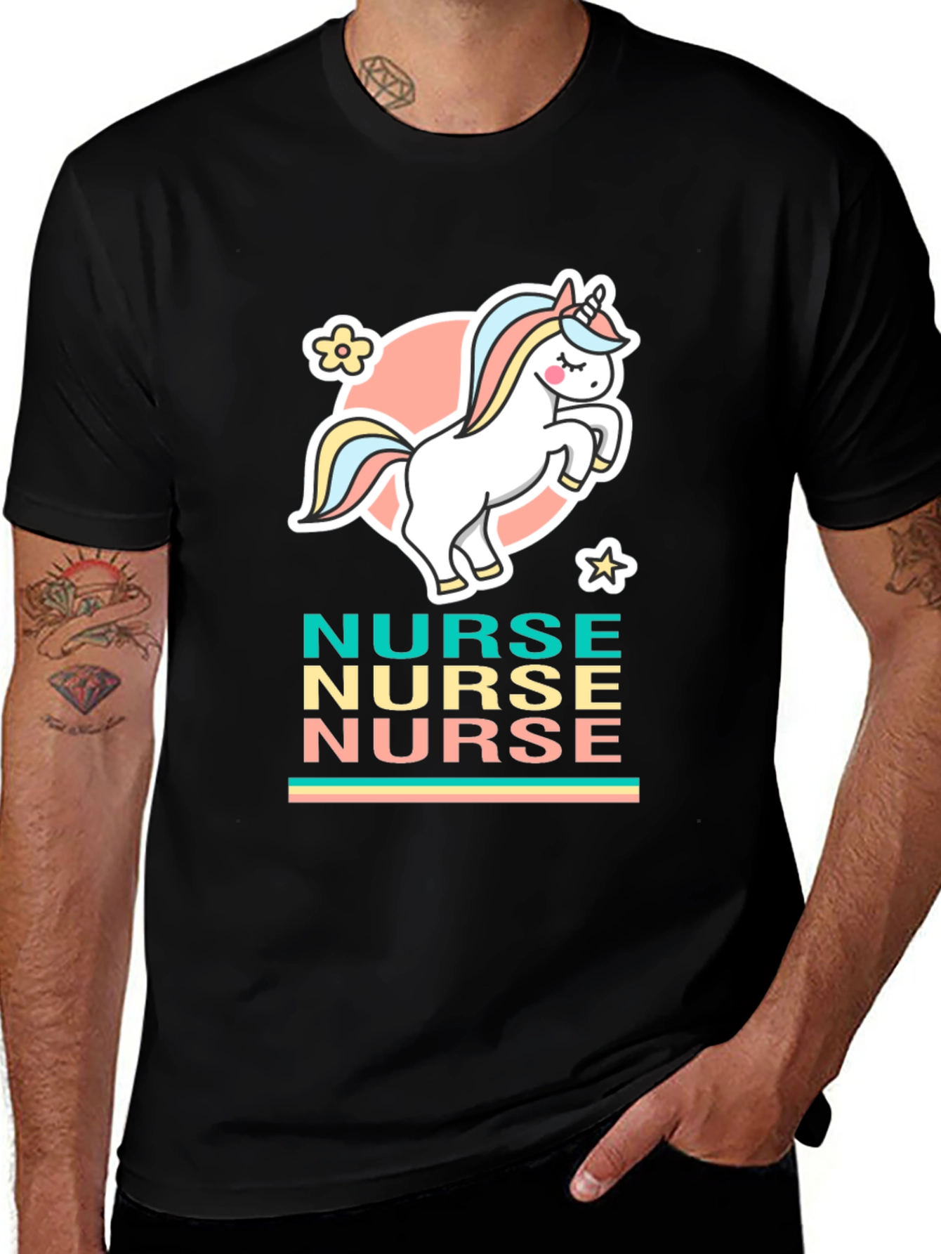 Variant 15 of Unicorn Nurse T-Shirt - Cute & Comfy Cotton Tee