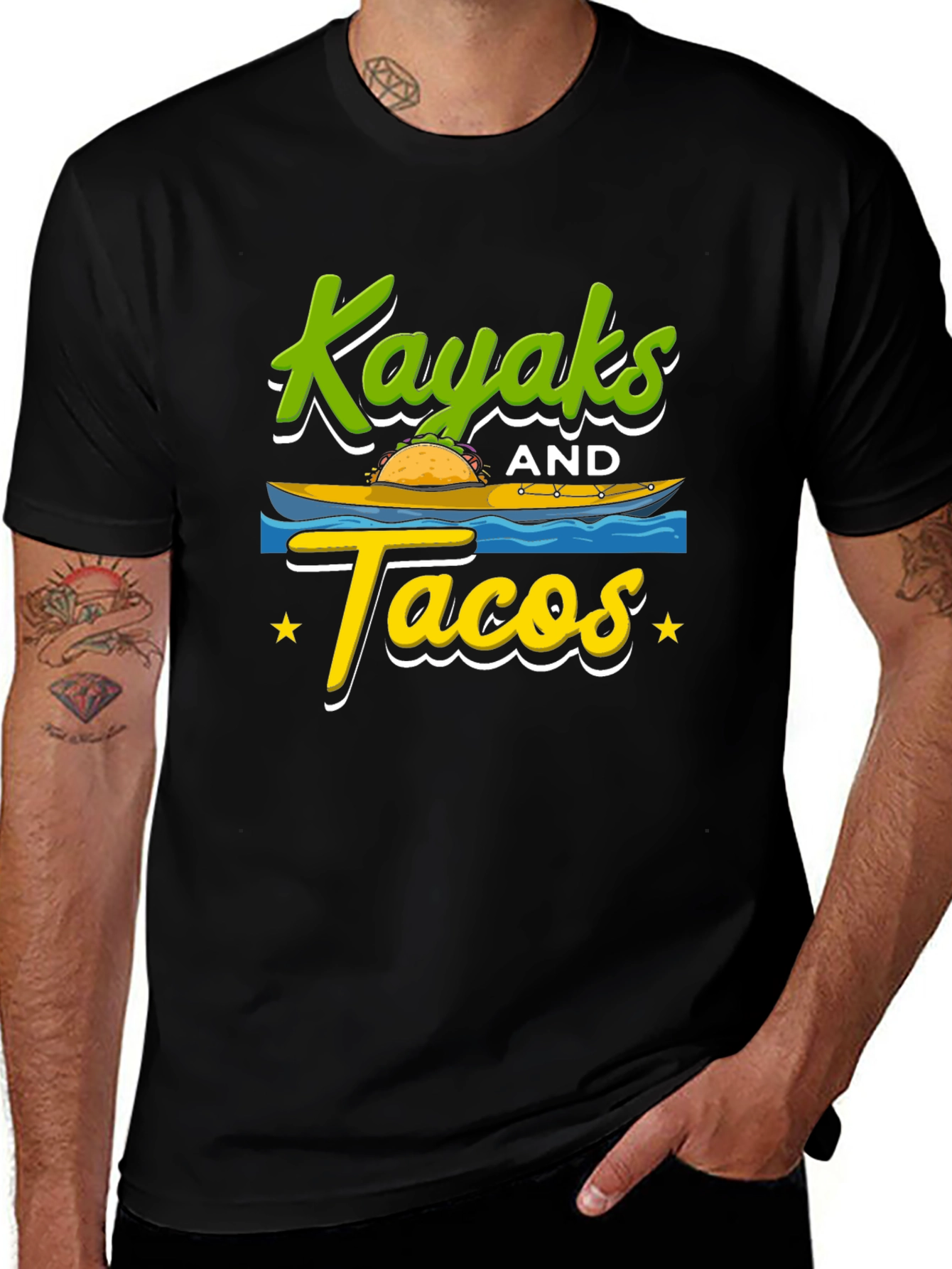 Variant 6 of Kayaks and Tacos T-Shirt - Adventure Ready!