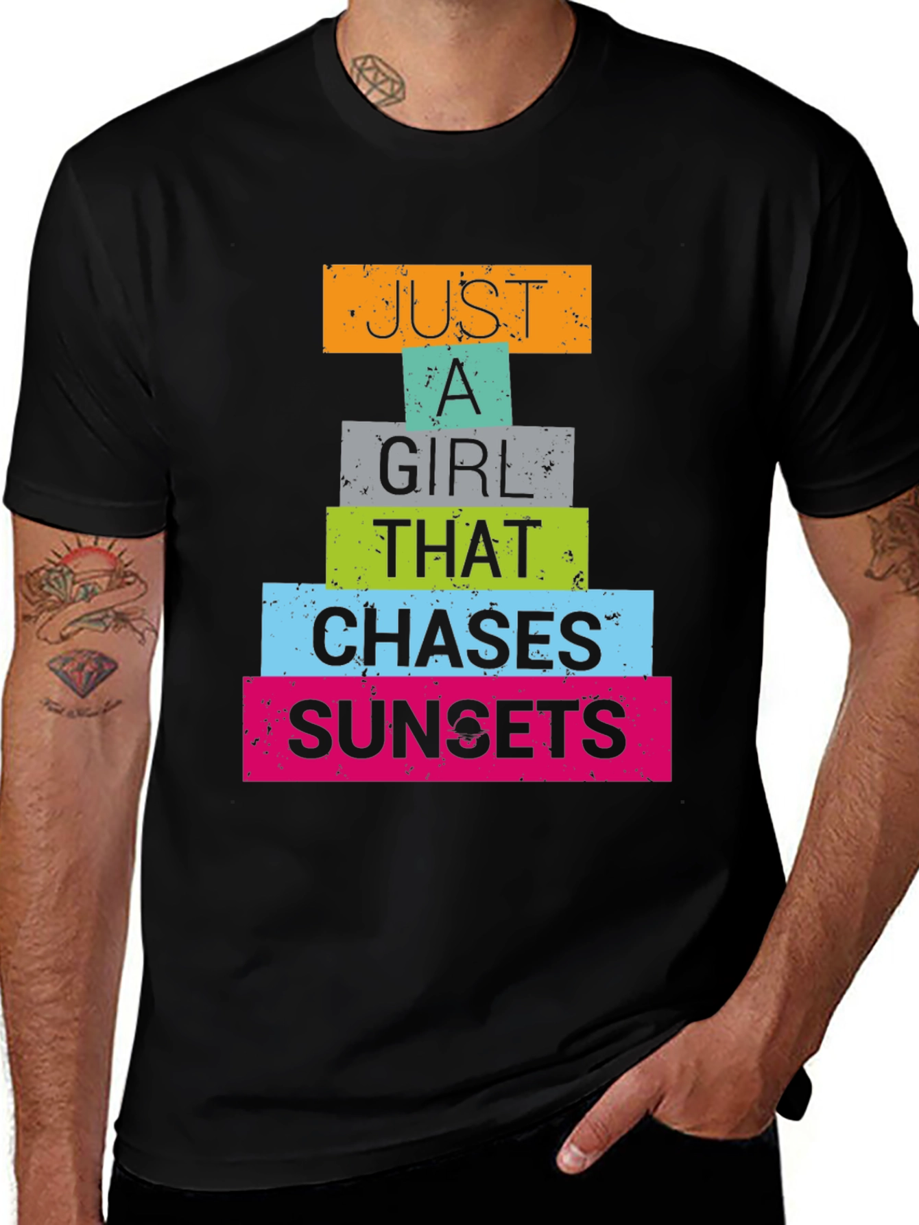 Variant 16 of Just a Girl Who Chases Sunsets T-Shirt