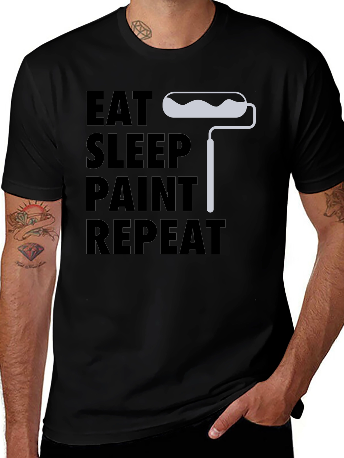 Variant 12 of Eat Sleep Paint Repeat T-Shirt