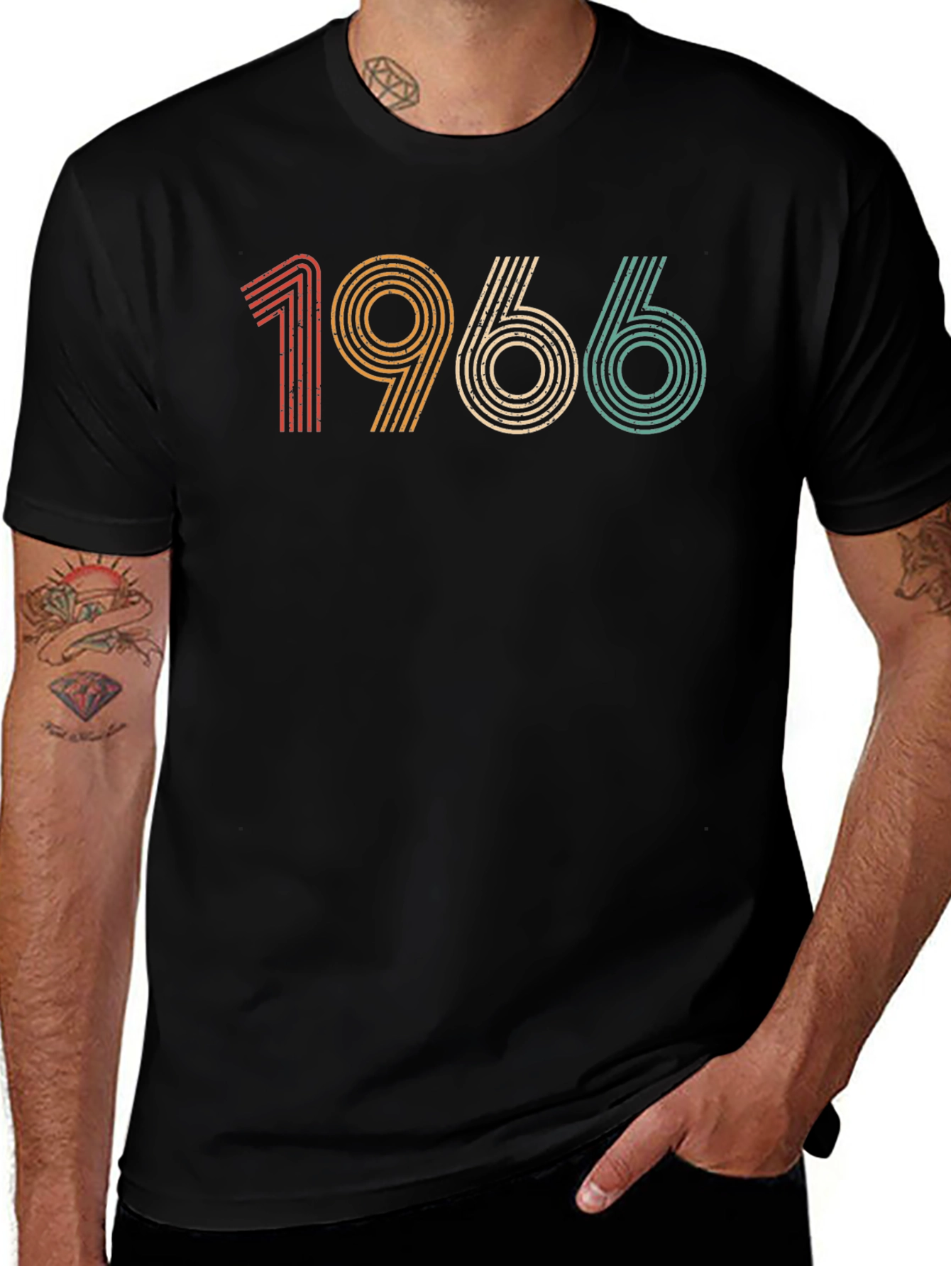 Variant 17 of Vintage 1966 Graphic T-Shirt - Retro Birthday Gift Tee