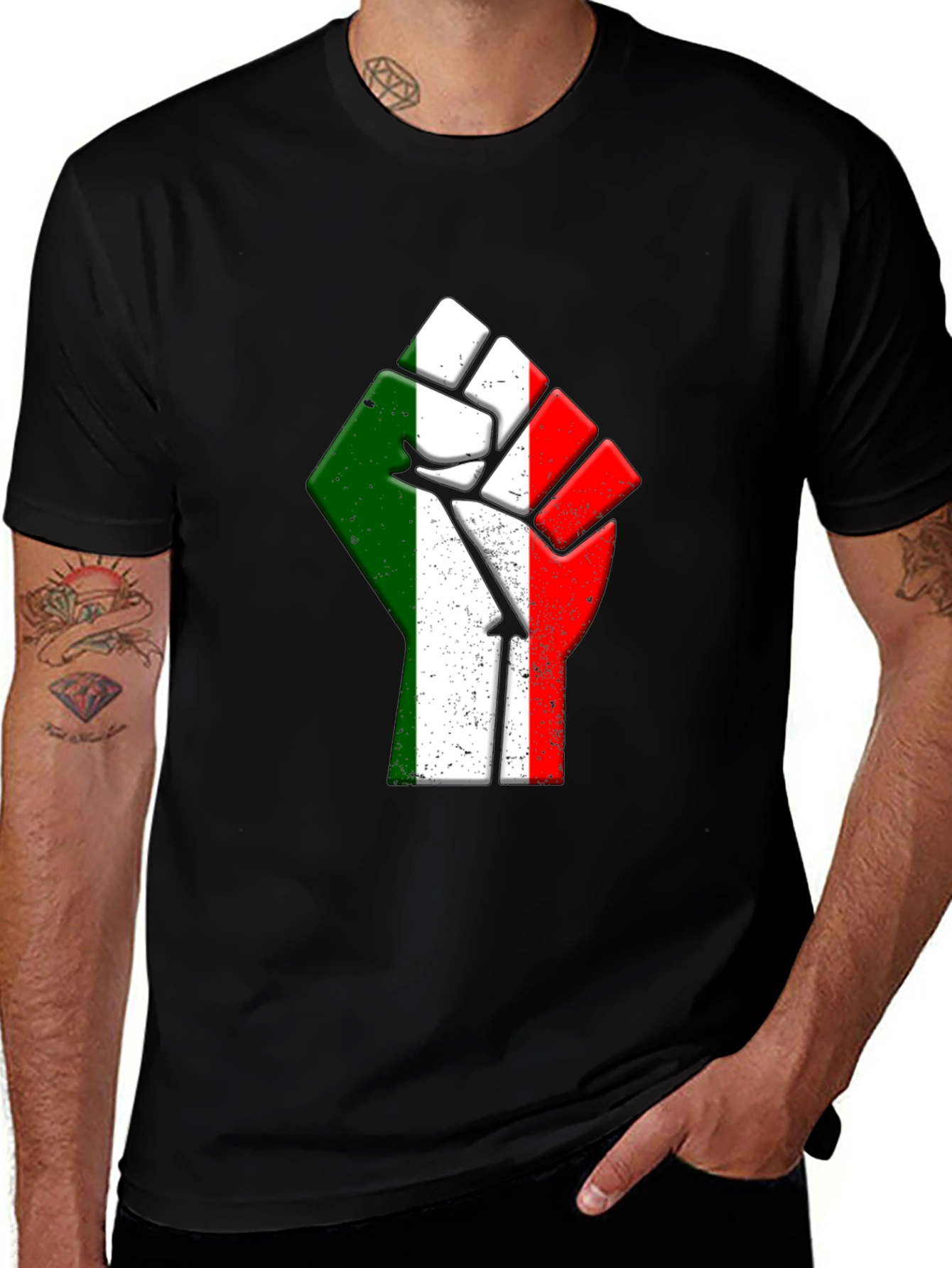 Italy Flag Fist T-Shirt