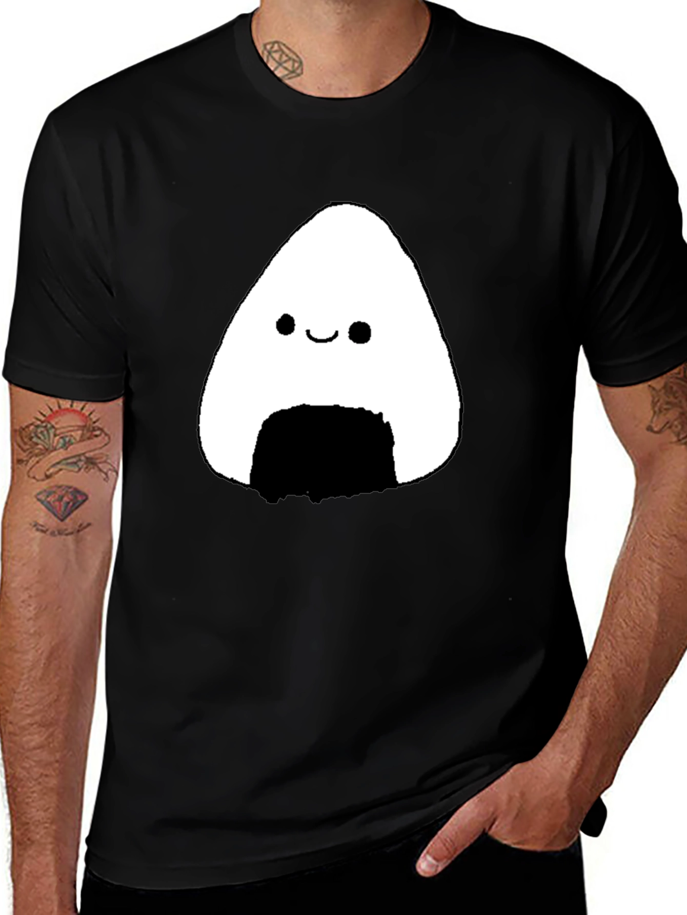 Variant 2 of Cute Onigiri Rice Ball Graphic T-Shirt