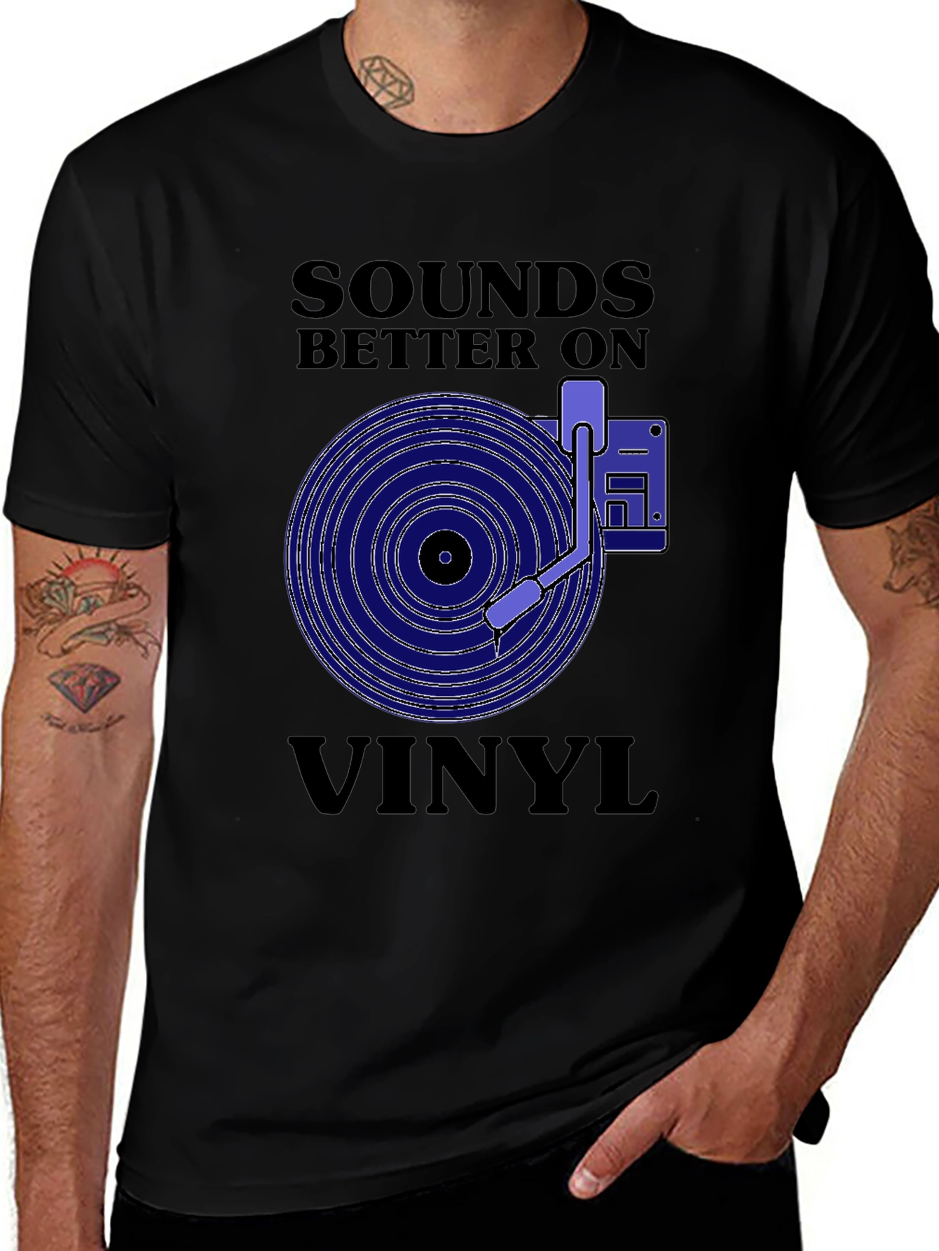 Variant 25 of Sounds Better On Vinyl Black T-Shirt