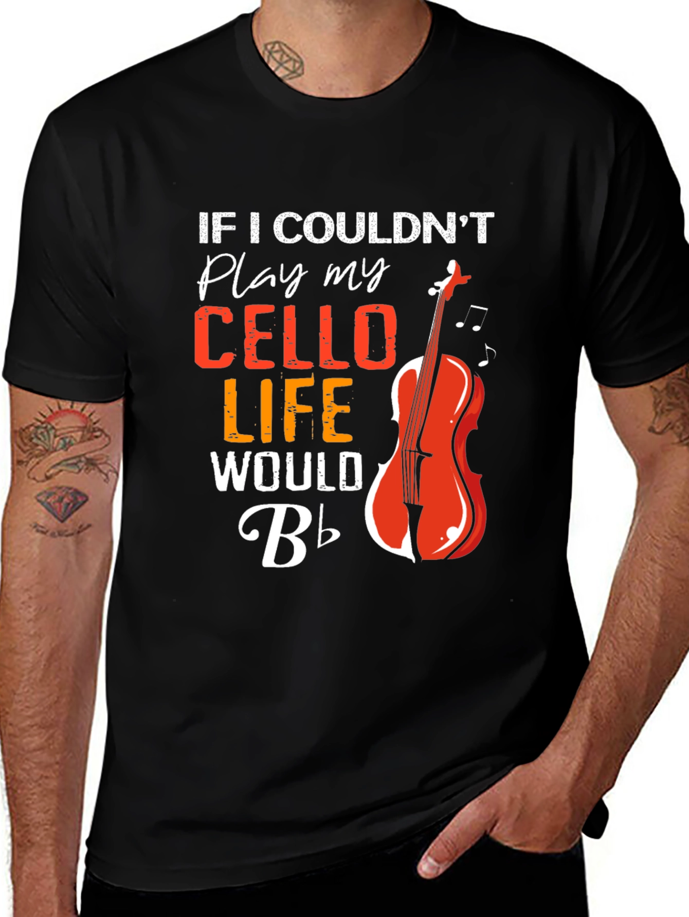 Variant 24 of Cello Player T-Shirt - Musical Life Tee