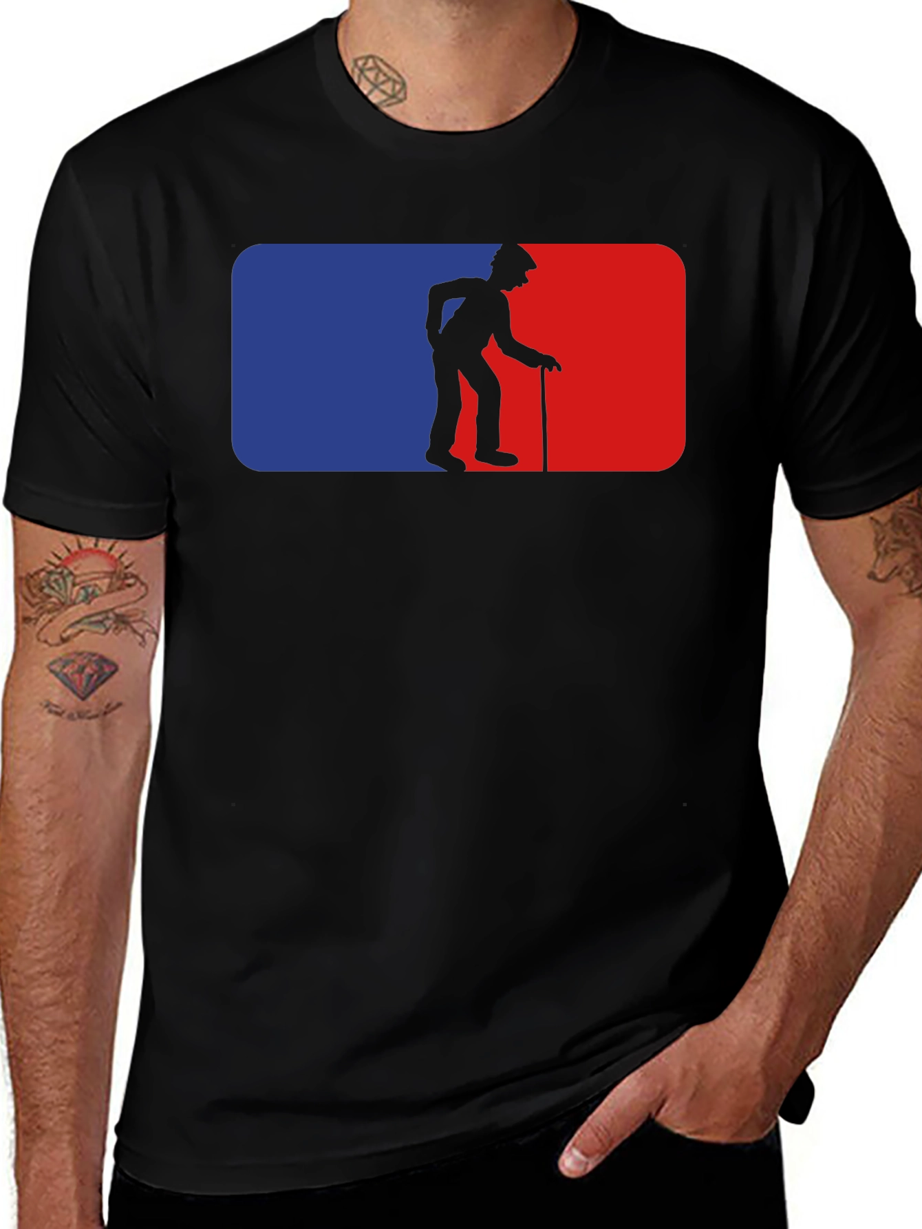 Variant 25 of MLB Parody Old Man Black T-Shirt
