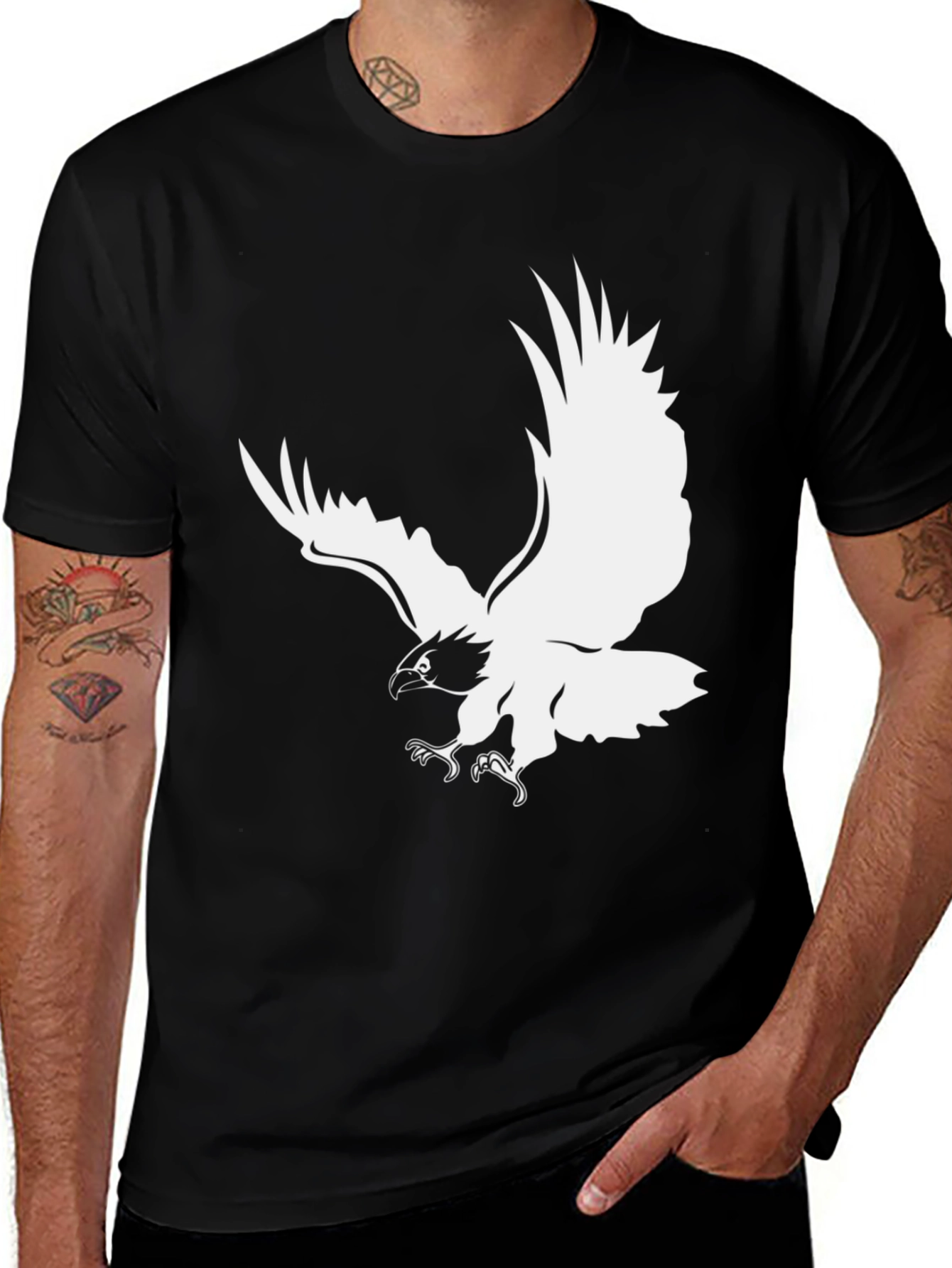 Variant 28 of Eagle Graphic T-Shirt - Stylish Black Tee