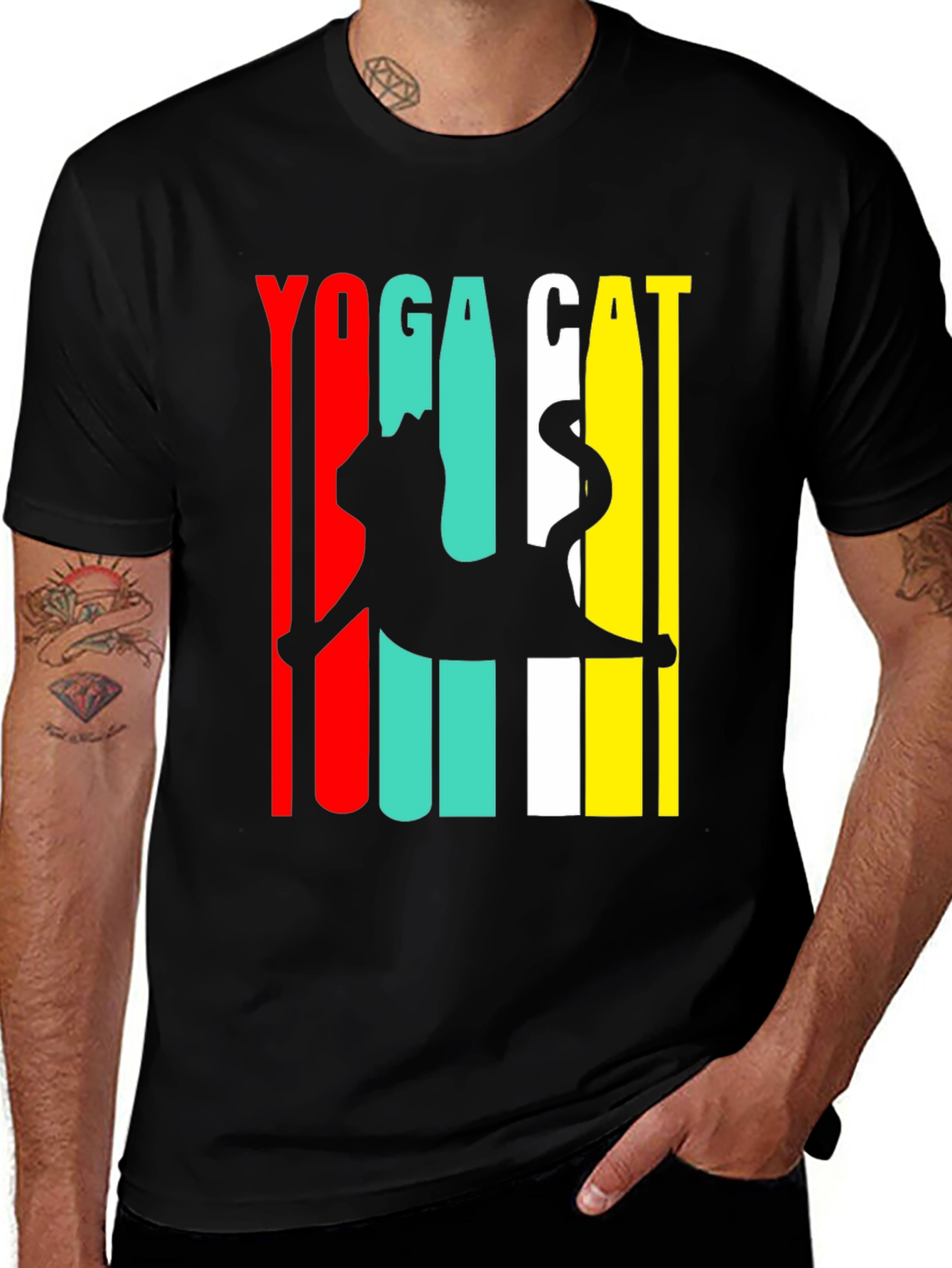 Variant 7 of Yoga Cat T-Shirt - Fun Graphic Tee