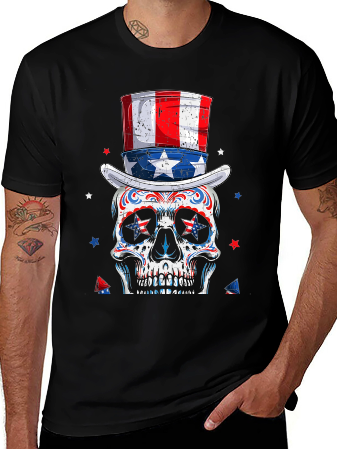 Variant 13 of Patriotic Skull Tee - American Pride