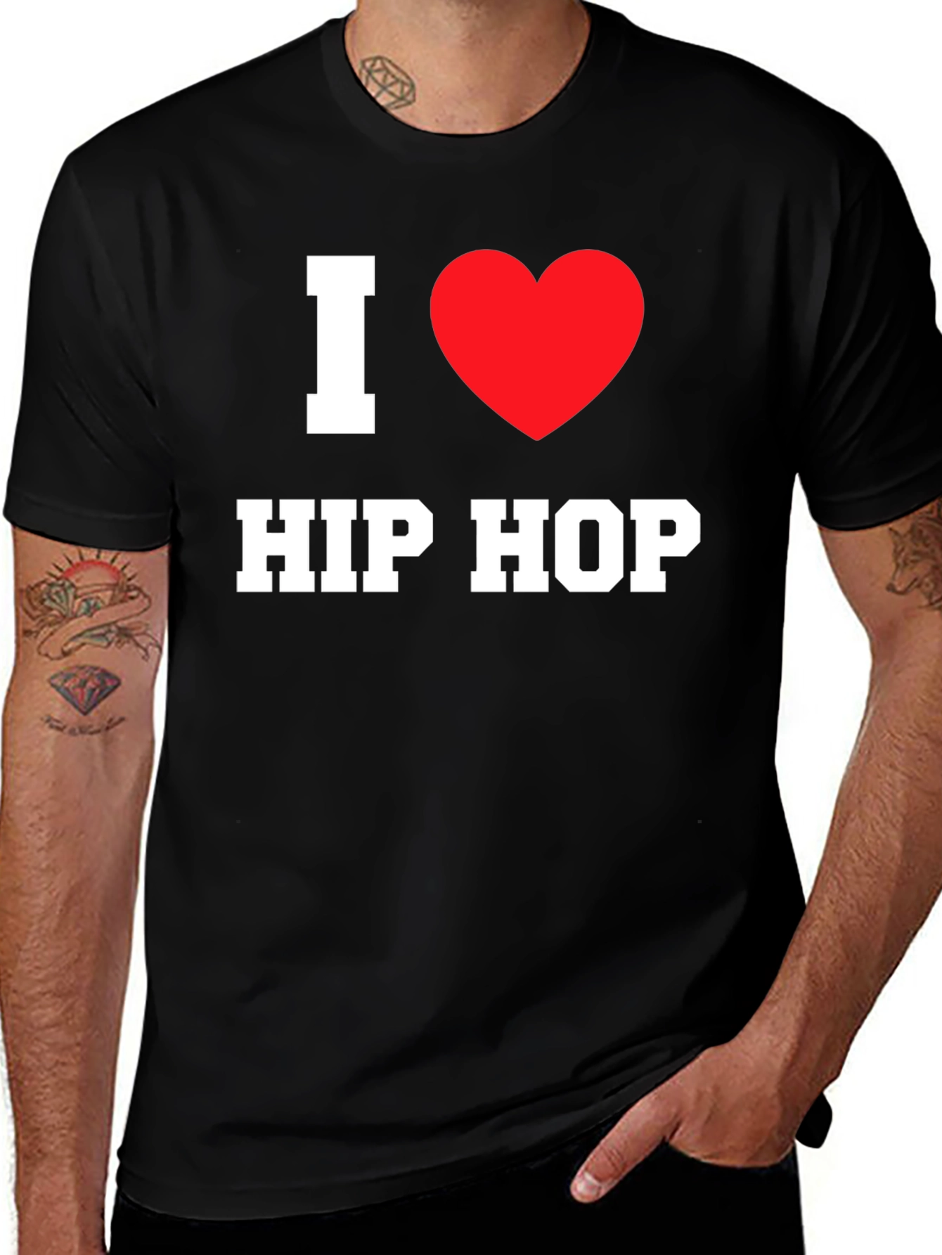 Variant 15 of I Love Hip Hop Graphic Tee - Black