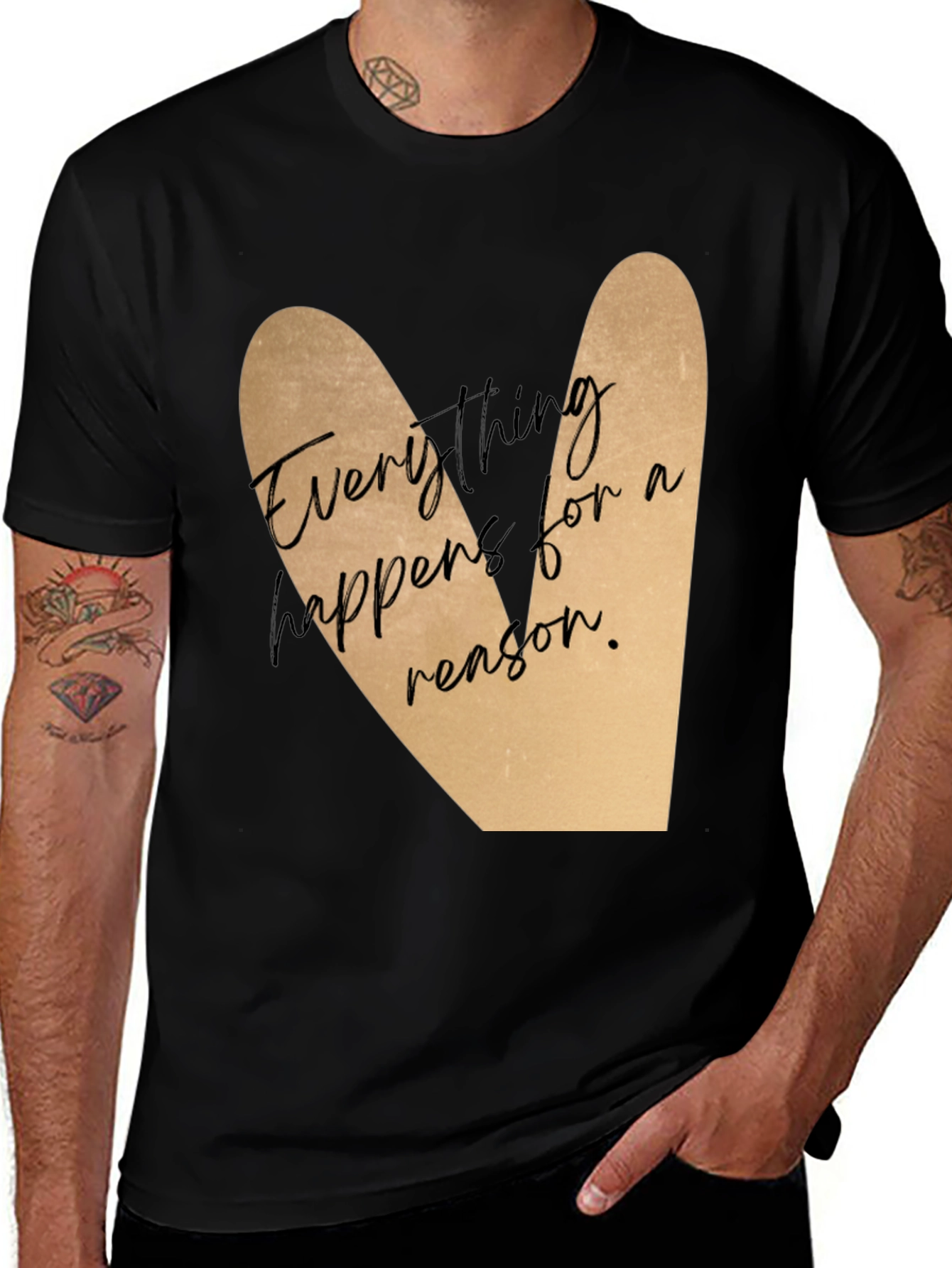 Variant 22 of Everything Happens for a Reason Black T-Shirt