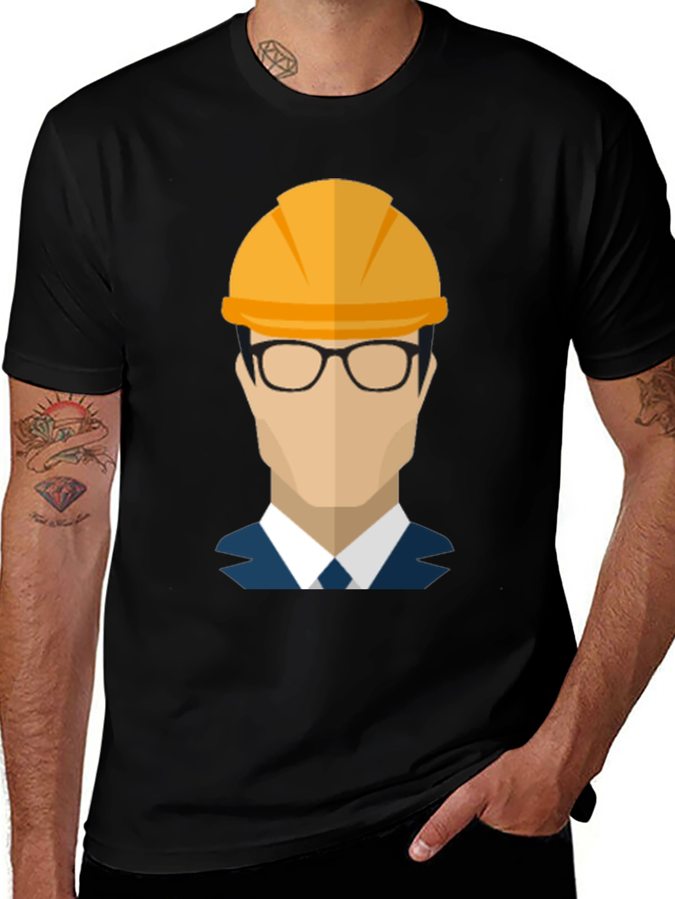 Variant 25 of Construction Worker Graphic T-Shirt