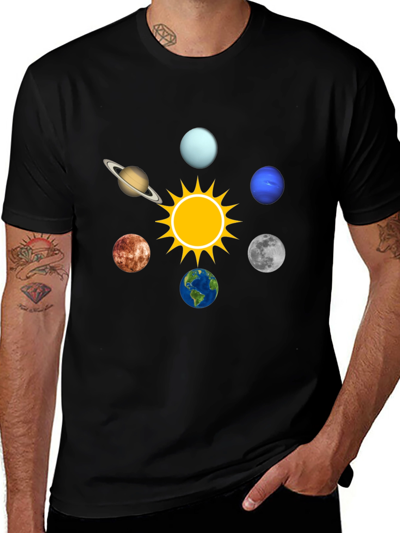 Variant 28 of Planets Graphic T-Shirt - Solar System Tee