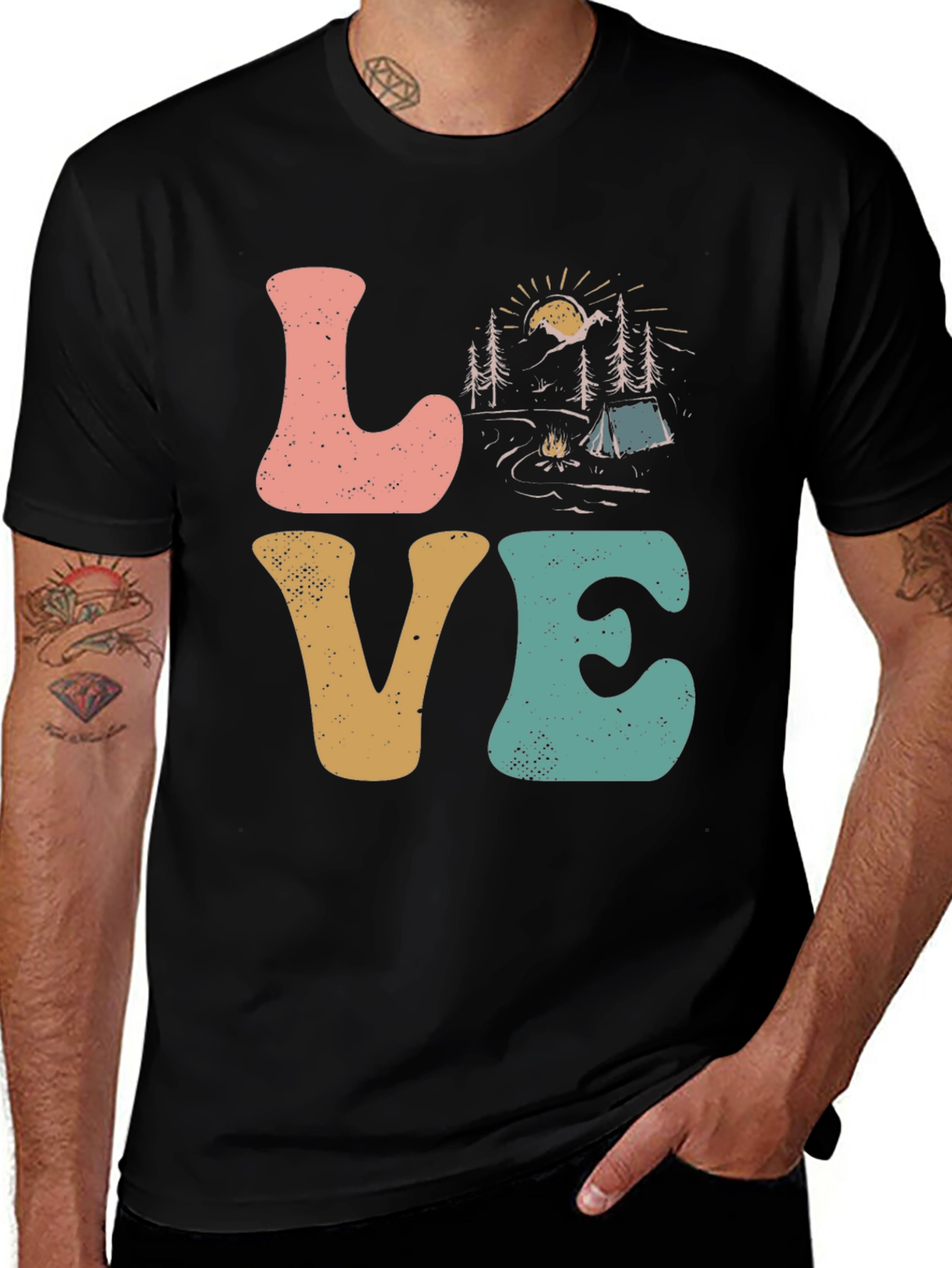 Variant 21 of Camping Love T-Shirt - Adventure Graphic Tee