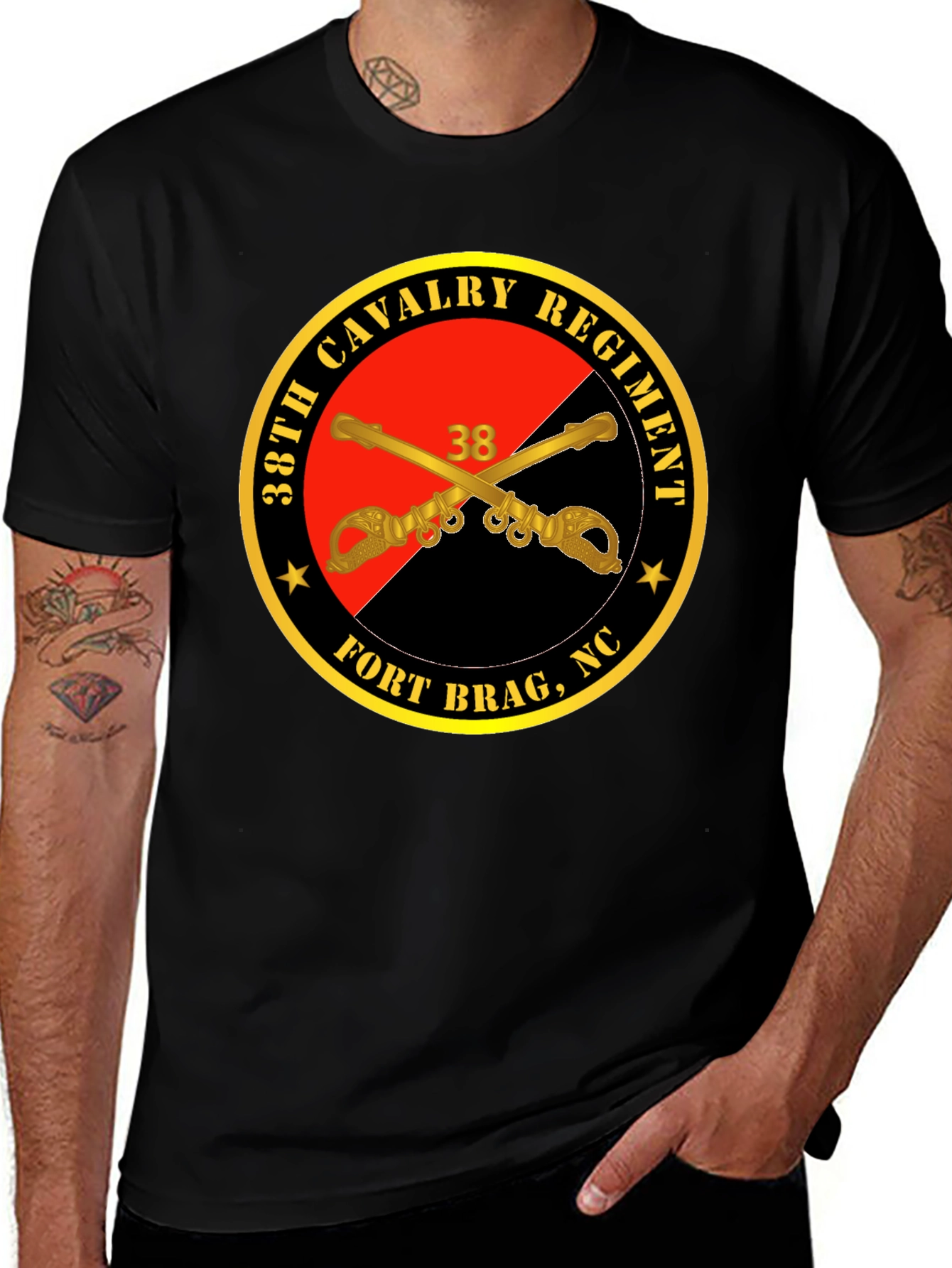 38th Cavalry Regiment Black T-Shirt
