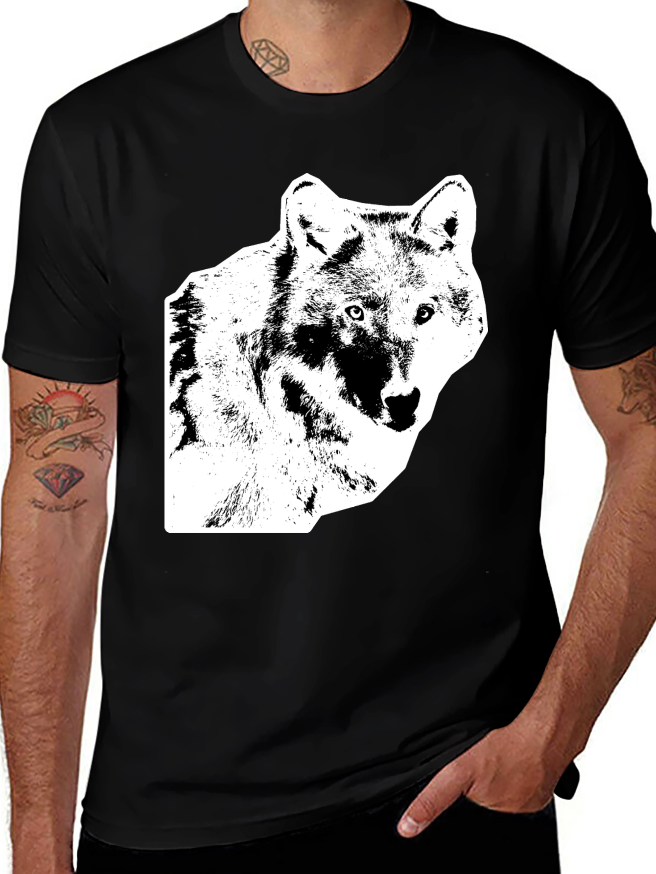 Variant 30 of Black Wolf Graphic Tee