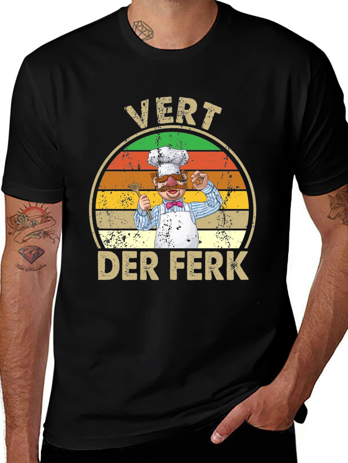 Vert Der Ferk Chef T-Shirt - Muppet Show Inspired