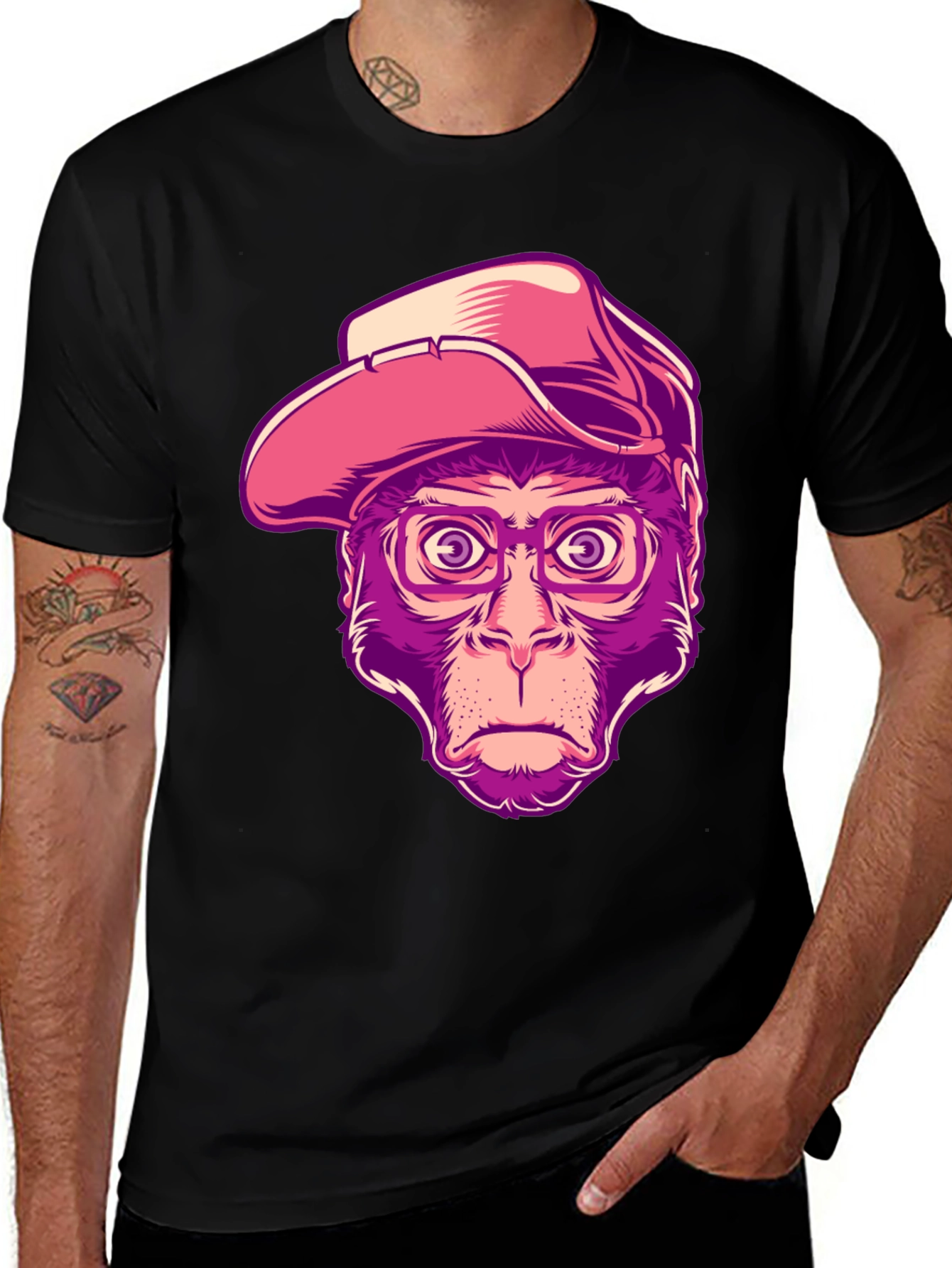 Variant 8 of Monkey Cowboy T-Shirt - Unique Graphic Tee