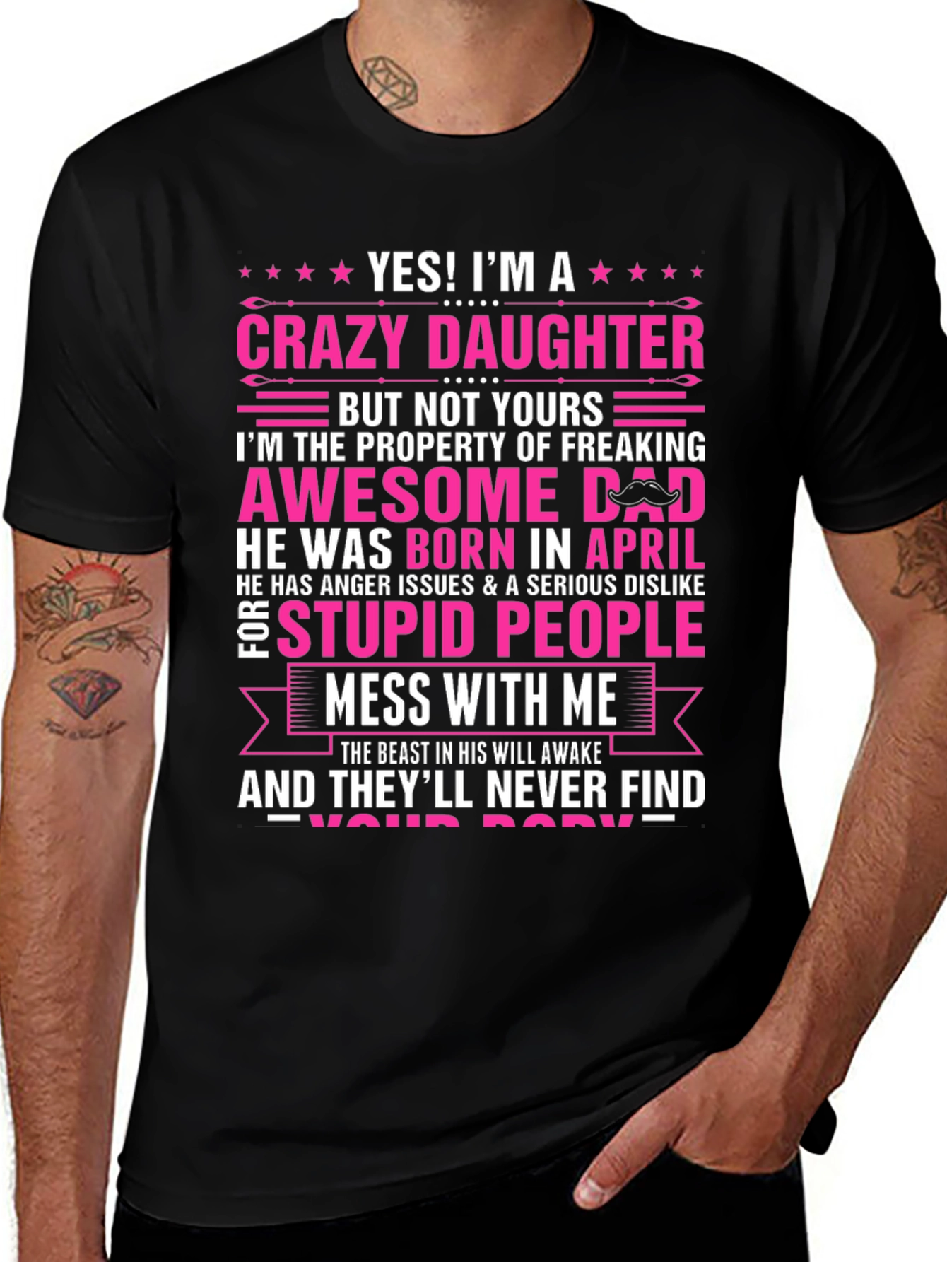 Variant 22 of Crazy Daughter Awesome Dad T-Shirt