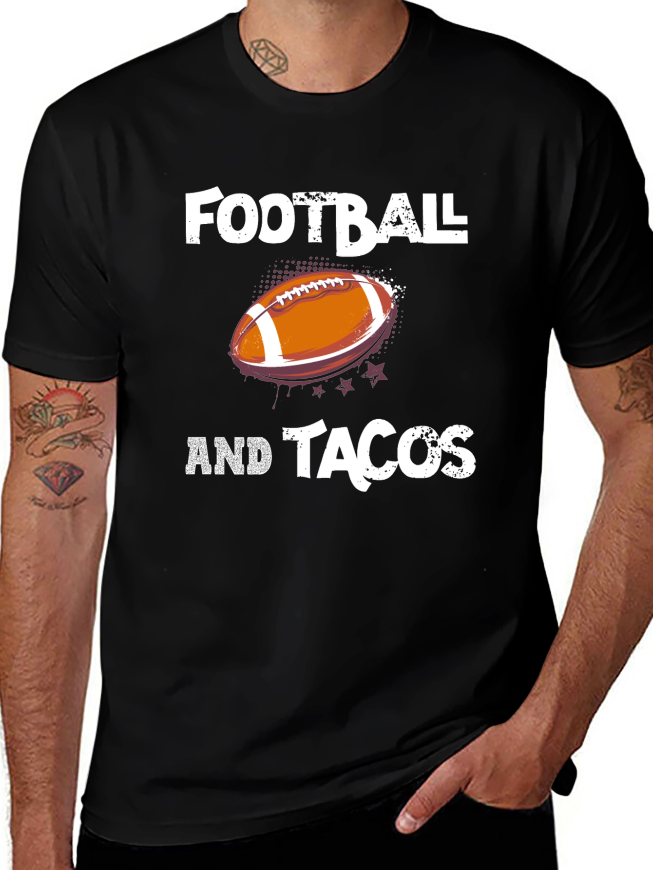 Football And Tacos Graphic T-Shirt