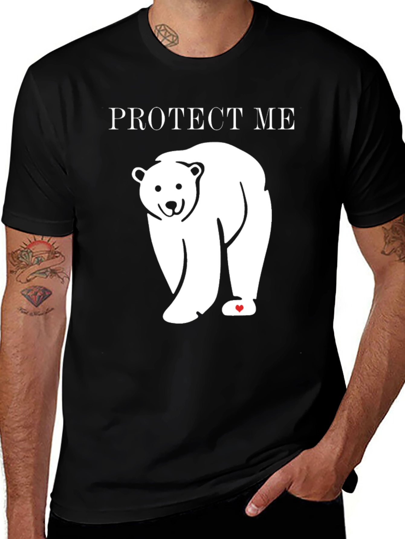 Variant 17 of Protect Me Polar Bear Graphic Tee - Eco Awareness T-Shirt
